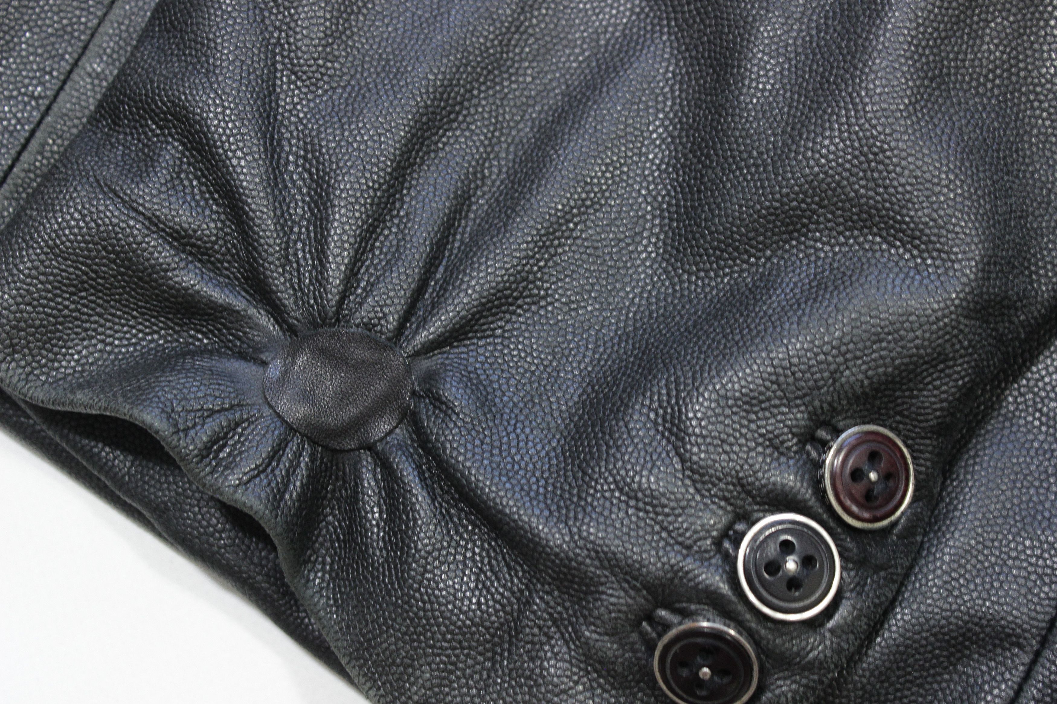 Versace 90S Leather Jacket Vintage Size US L / EU 52-54 / 3 - 9 Thumbnail