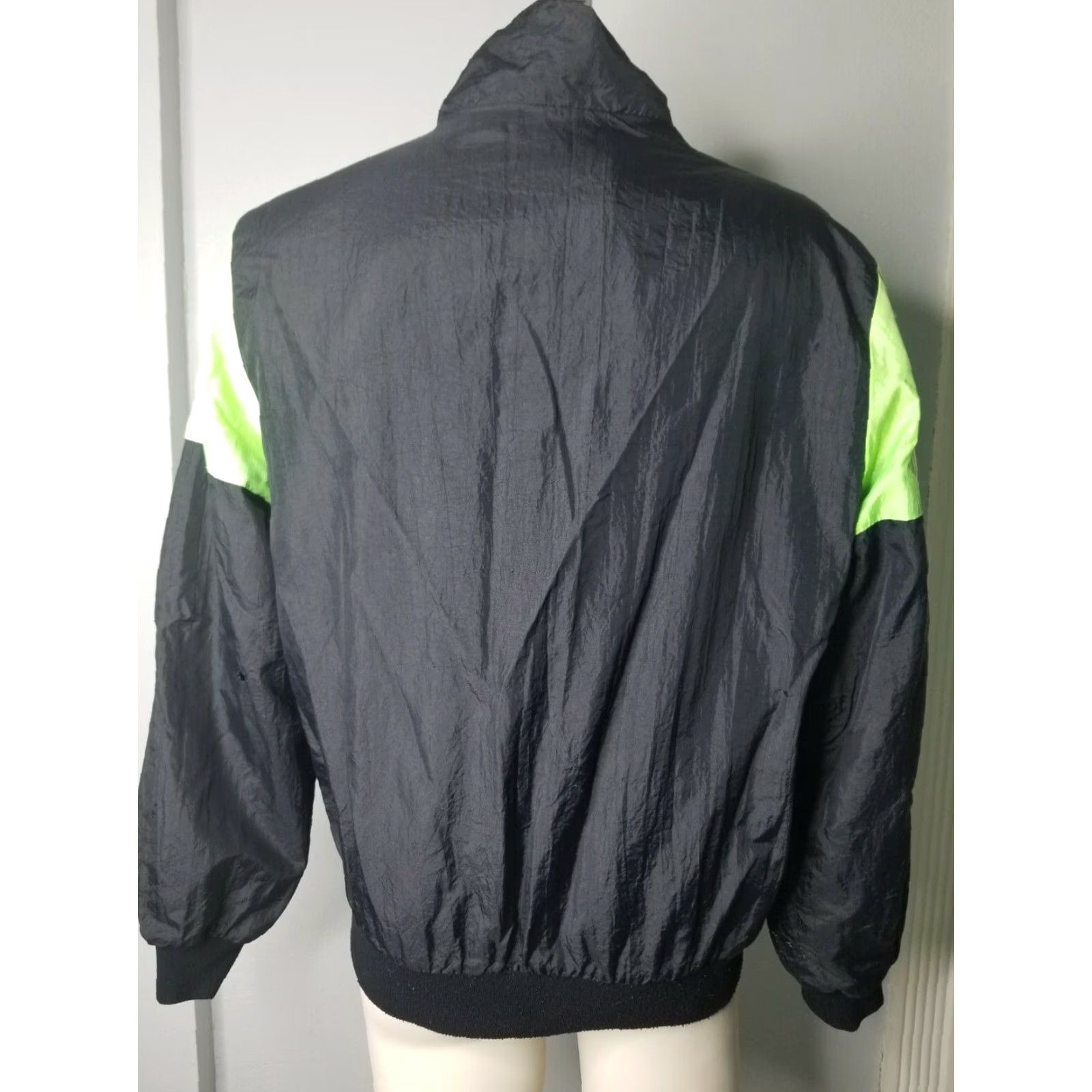 NASCAR VINTAGE Horizon Racing Jacket Windbreaker Mens M USA Black 80s 90s Racing Full Zip Snap USA Logo Size US M / EU 48-50 / 2 - 5 Thumbnail