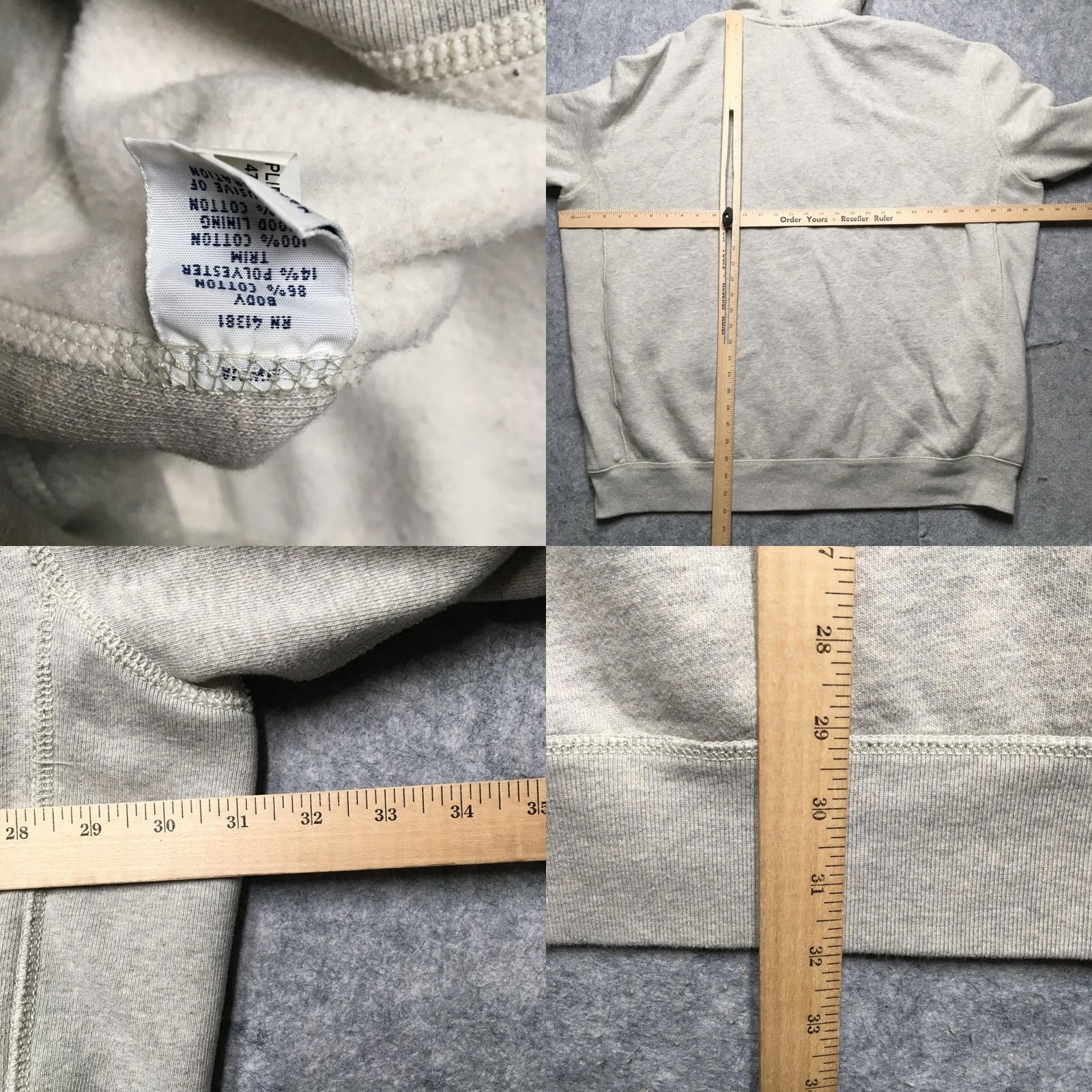 Polo Ralph Lauren Polo Ralph Lauren Hoodie Mens 4XLT Gray Full Zip Sweatshirt Big Tall Fleece Size US XXL / EU 58 / 5 - 8 Thumbnail