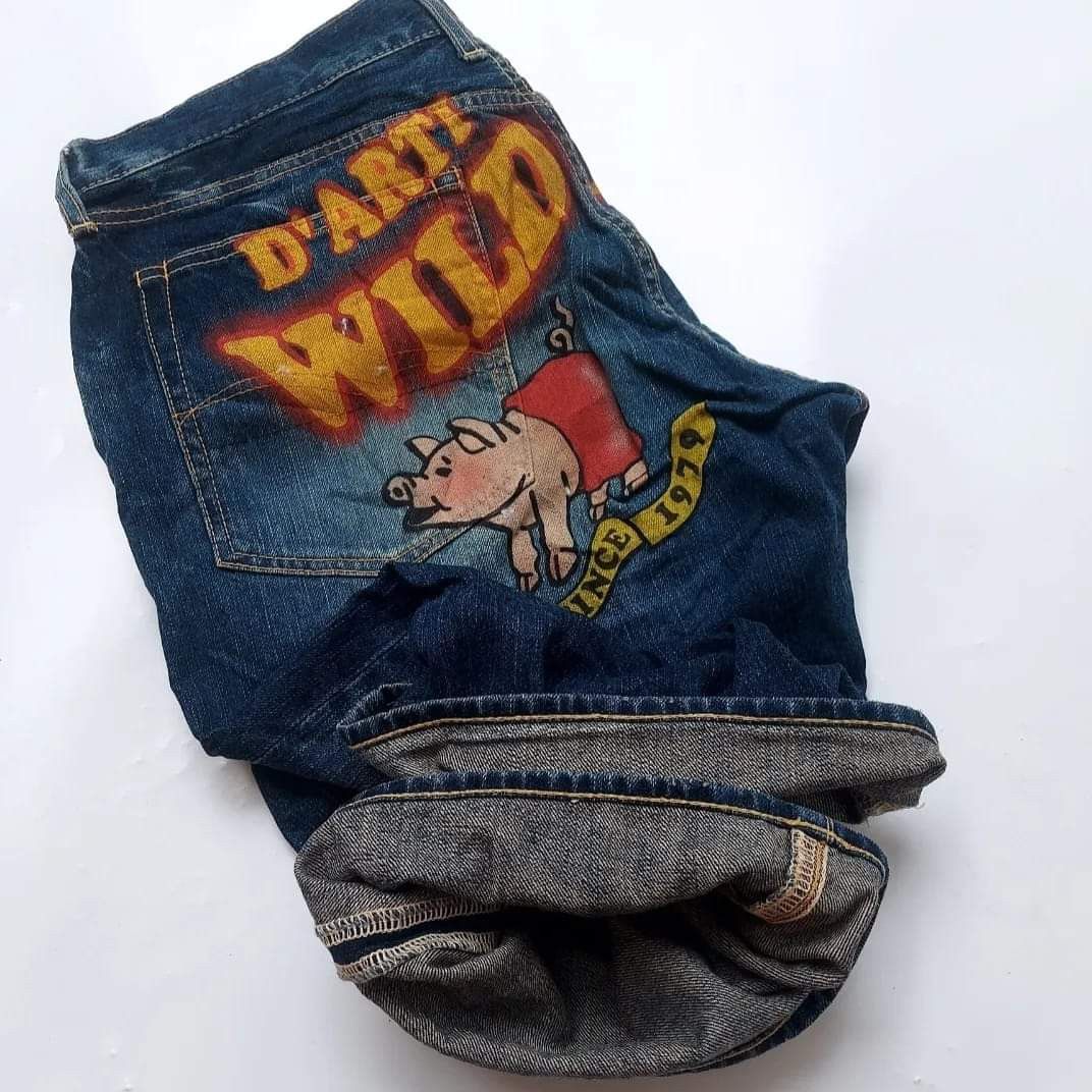 Japanese Brand × Studio D'Artisan Studio D'artisan Back Print Raw Denim Short Size US 32 / EU 48 - 3 Thumbnail