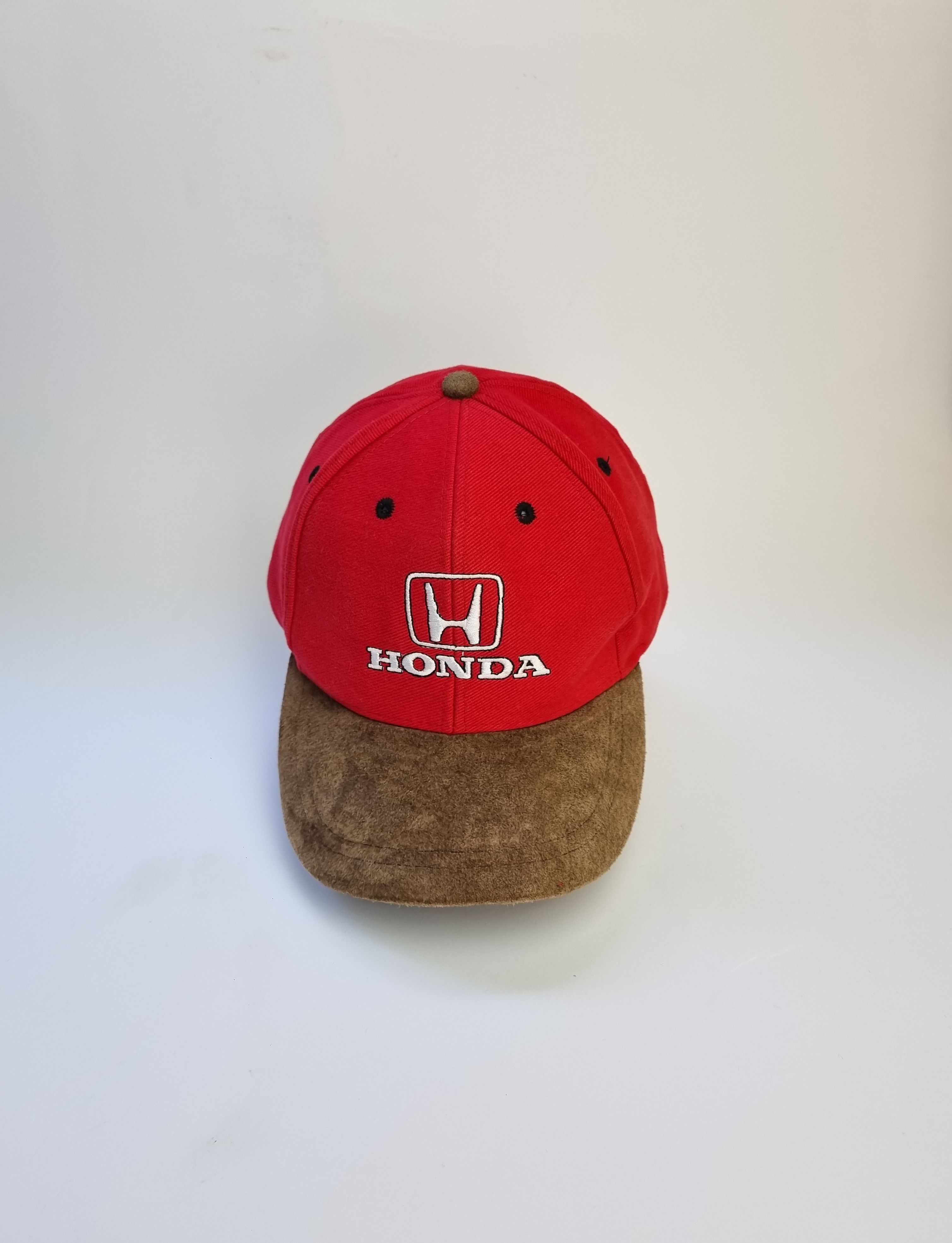 Honda 90s Vintage Honda Suede Peak Contrast Design Cap Size ONE SIZE - 4 Thumbnail