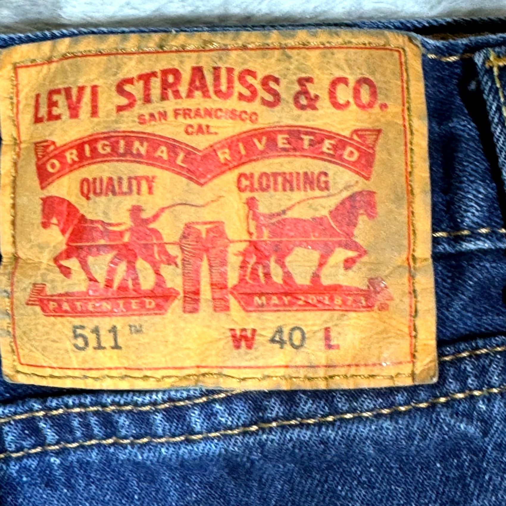 Levi's Levi's 511 Shorts Blue Denim Mid-Rise Zip Fly Flat Front 40 Mens Size US 40 / EU 56 - 2 Thumbnail
