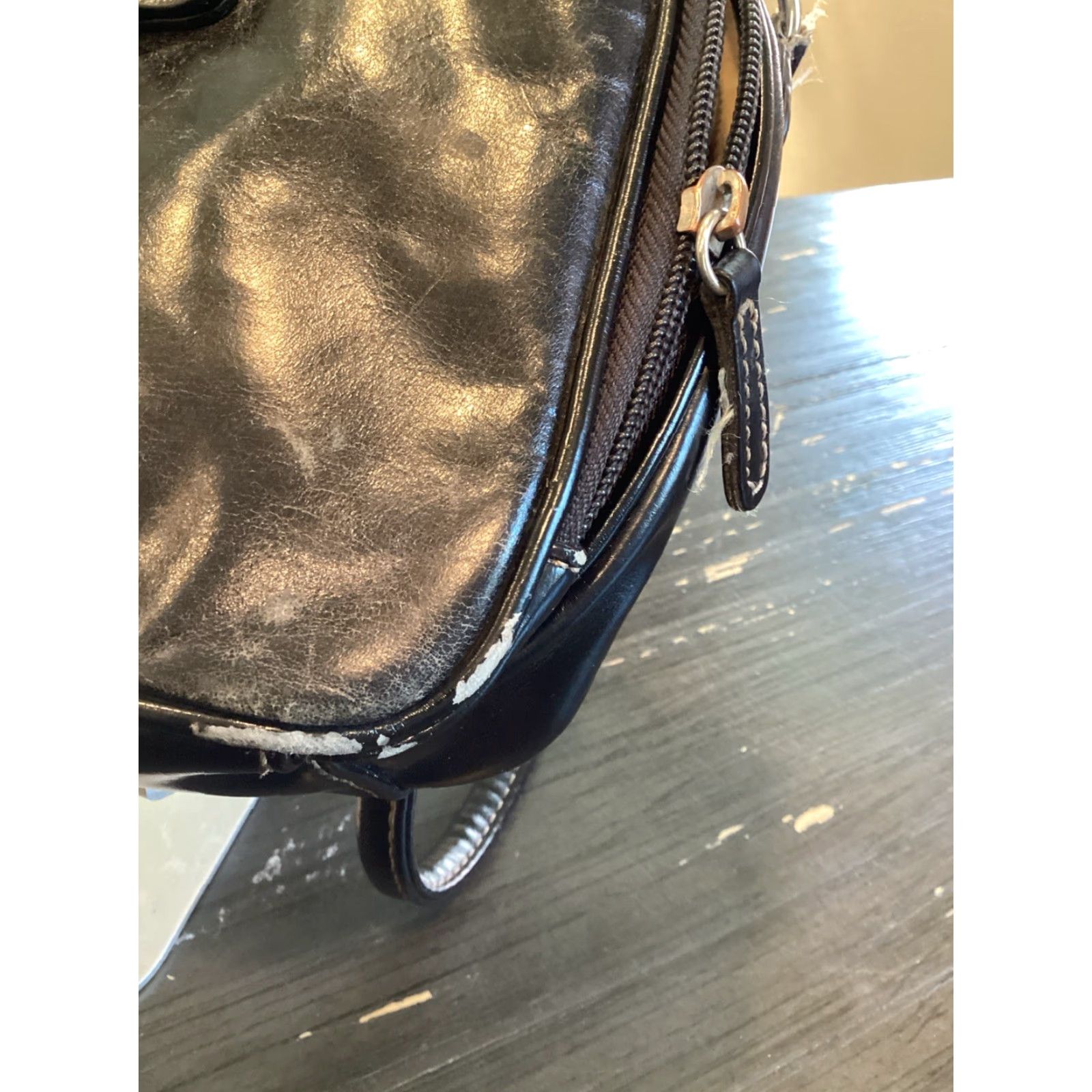 Giani Bernini Black Leather Crossbody Handbag Organizer  display picture 1