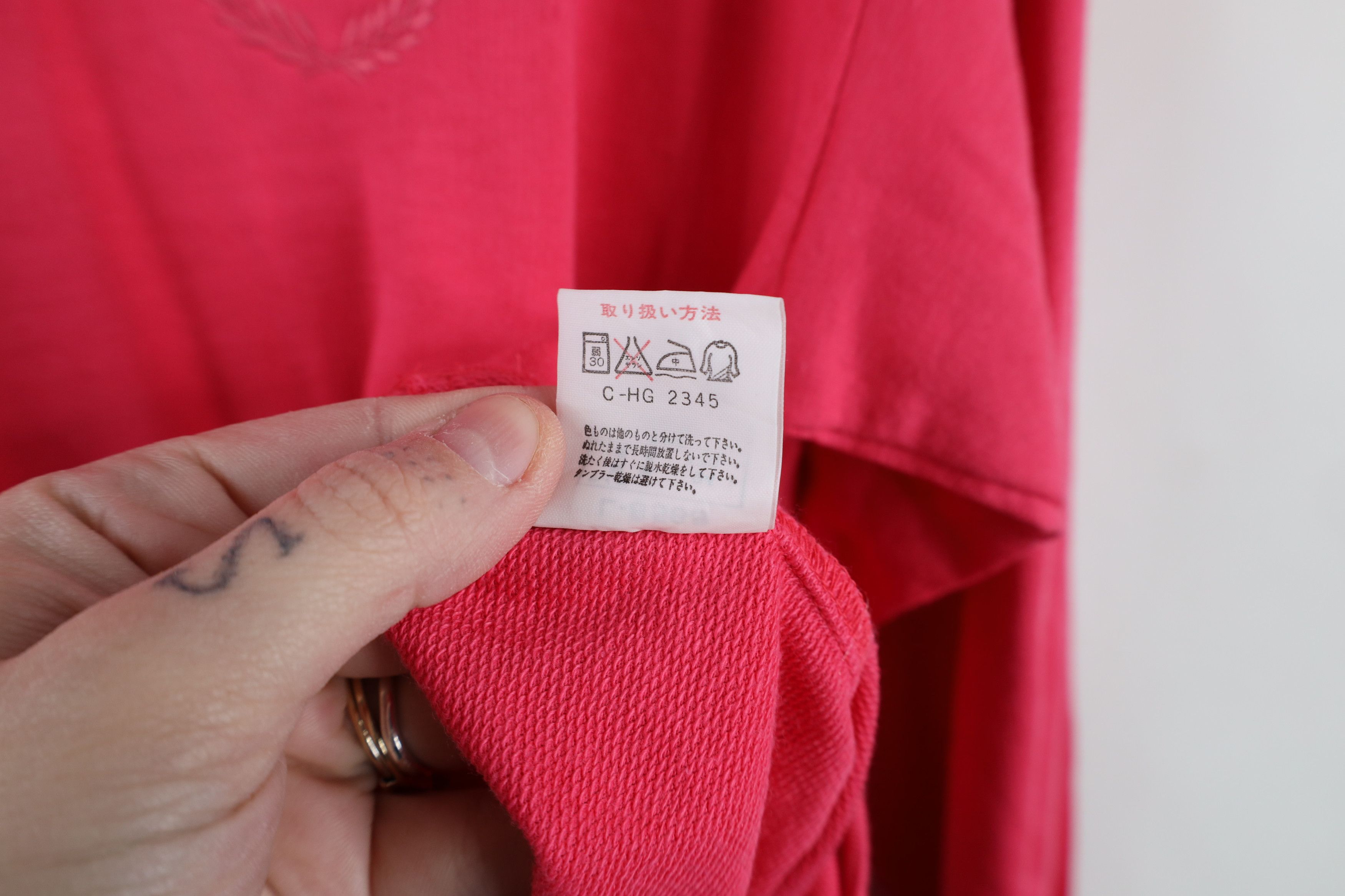 Asics × Vintage Deadstock Vintage 90s Asics Collared Pullover Polo Pink Size L / US 10 / IT 46 - 10 Thumbnail