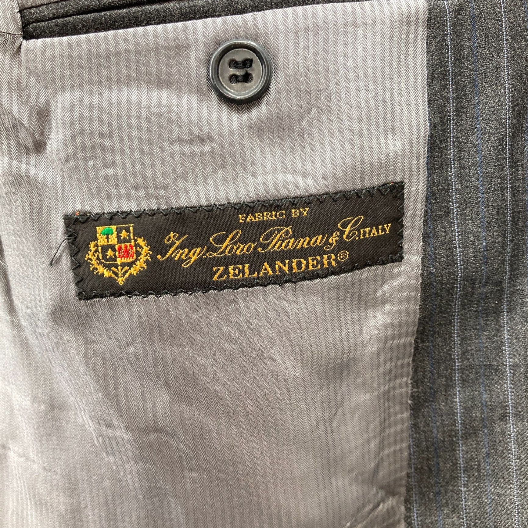 Jack Victor Jack Victor Loro Piana Wool Blazer Mens 44R Gray Striped Blazer Sports Coat Jacket Blazer Mens 44 Regular Gray Striped Size 44R - 6 Thumbnail