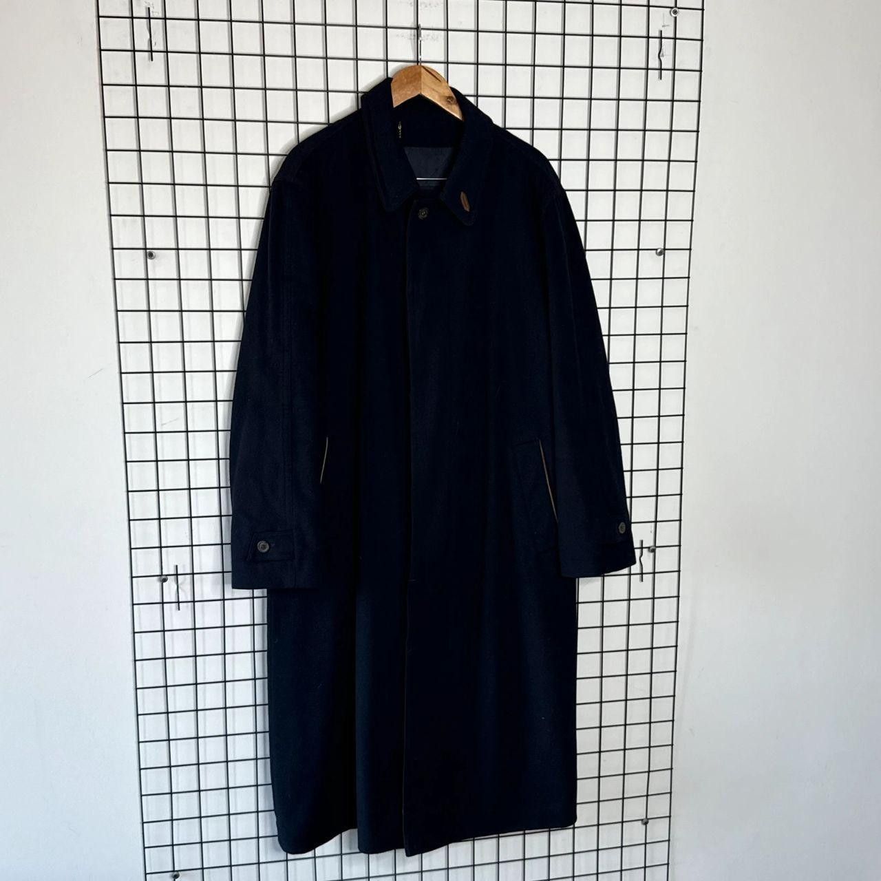 Vintage Vintage 90s Cashmere Coat Navy Long Wool Oversize Size US L / EU 52-54 / 3 - 2 Thumbnail