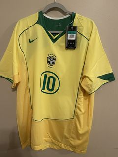 Brazil 2004-06 Home Shirt Ronaldinho #10 (Excellent) M – Classic Football  Kit