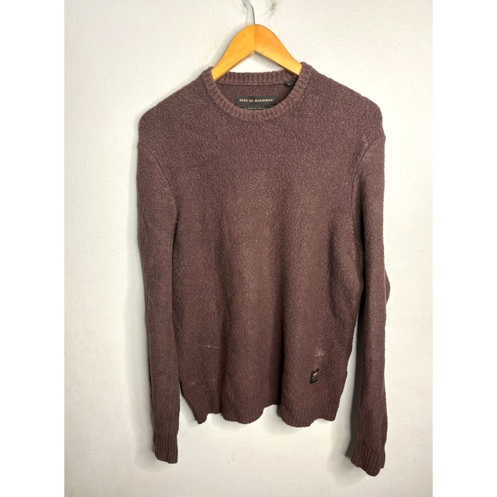 Deus Ex Machina Deus Ex Machina Mens Size M Crew Neck Sweater Brown 935 Casual Pullover Logo Fleece Cotton Size US M / EU 48-50 / 2 - 5 Thumbnail