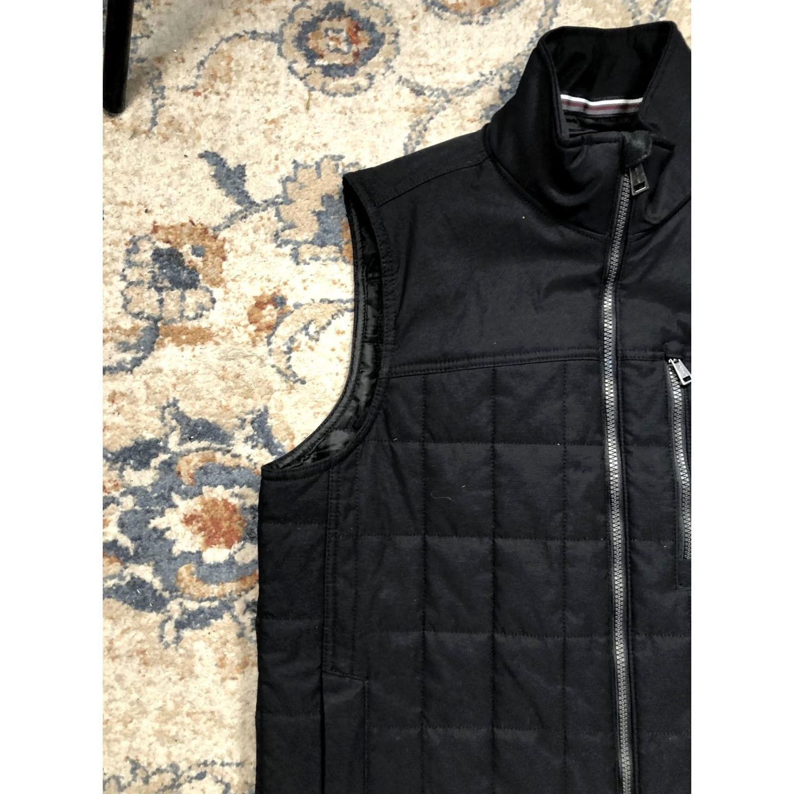 Orvis VINTAGE Orvis Mens Vest M Black Quilted Insulated Full Zip Chest Pocket Size US M / EU 48-50 / 2 - 3 Thumbnail