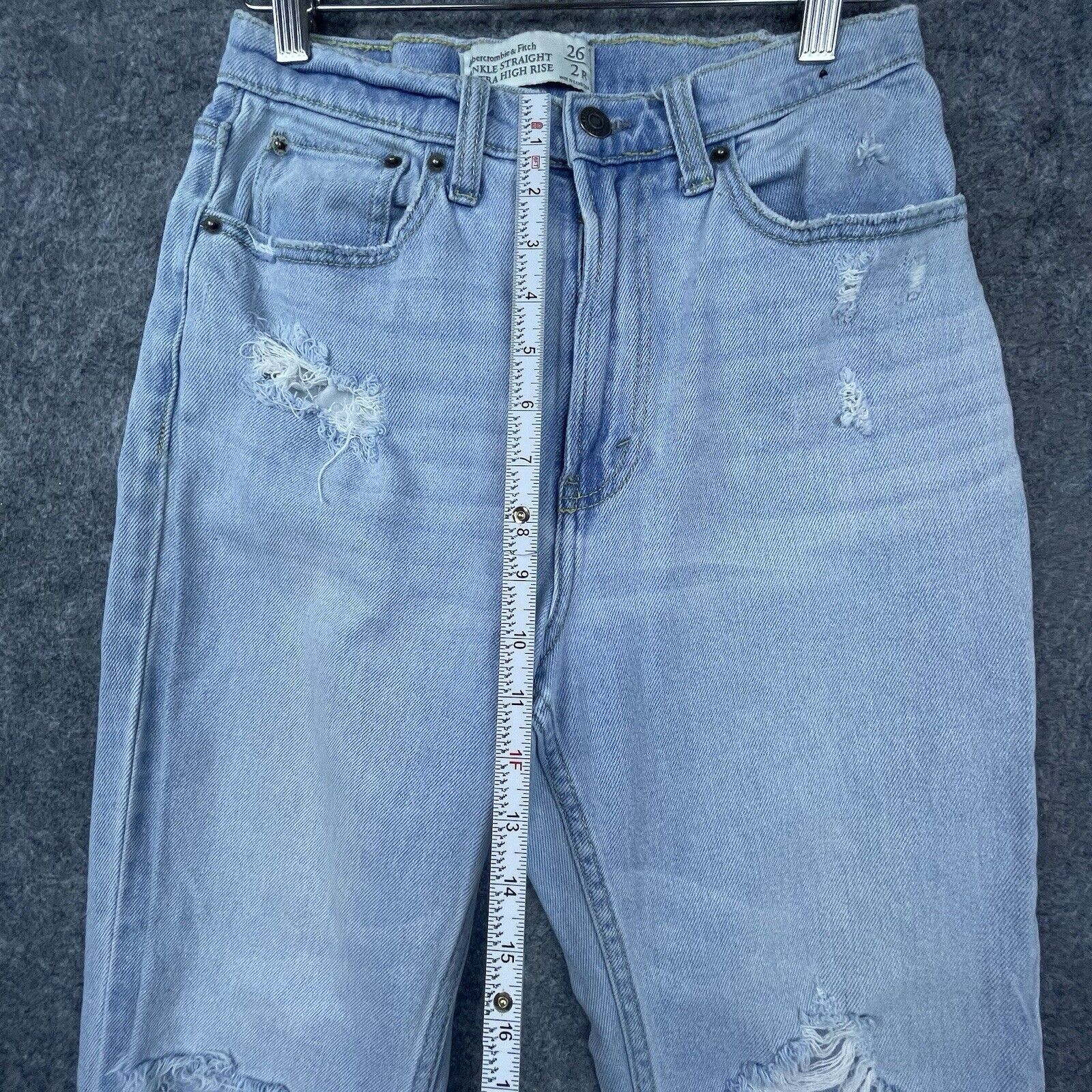 Abercrombie & Fitch Abercrombie & Fitch Jeans Women 26 / 2 Straight Ultra High Size 26" / US 2 / IT 38 - 6 Thumbnail