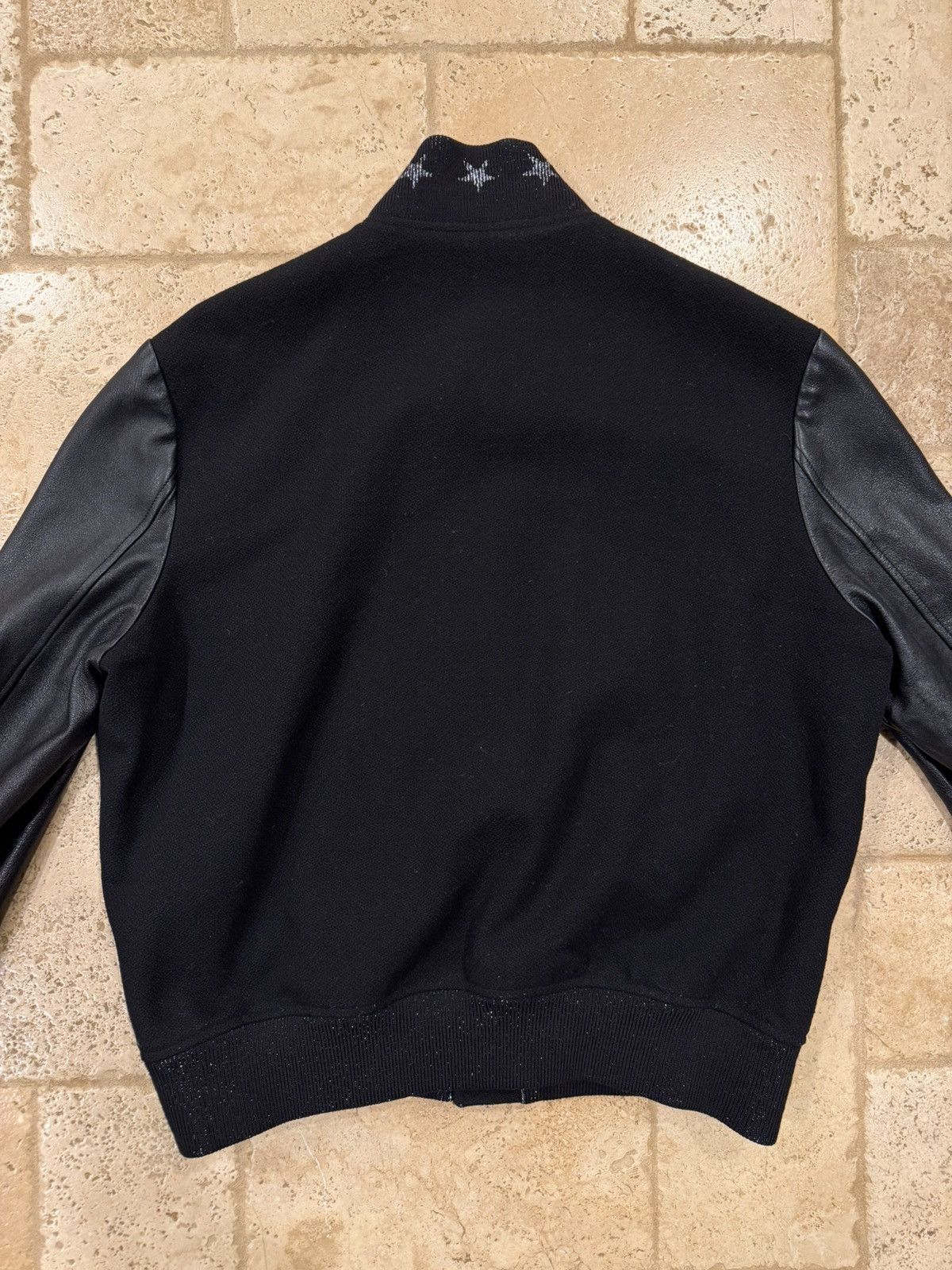 Saint Laurent Paris Saint Laurent x Hedi FW16 Stars Black Varsity Teddy Jacket Size US XL / EU 56 / 4 - 10 Thumbnail