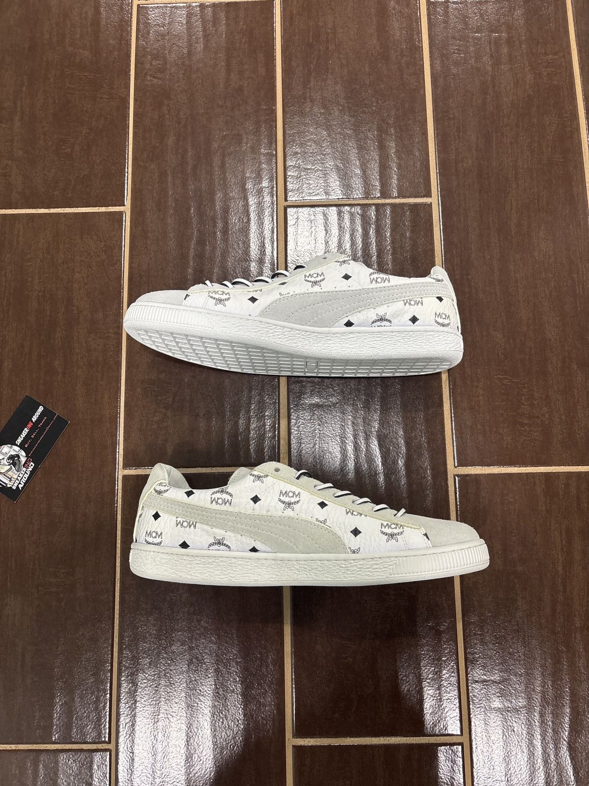 MCM × Puma LIGHTLY WORN MCM x Puma Suede Classic White Size 10.5 Size US 10.5 / EU 43-44 - 3 Thumbnail