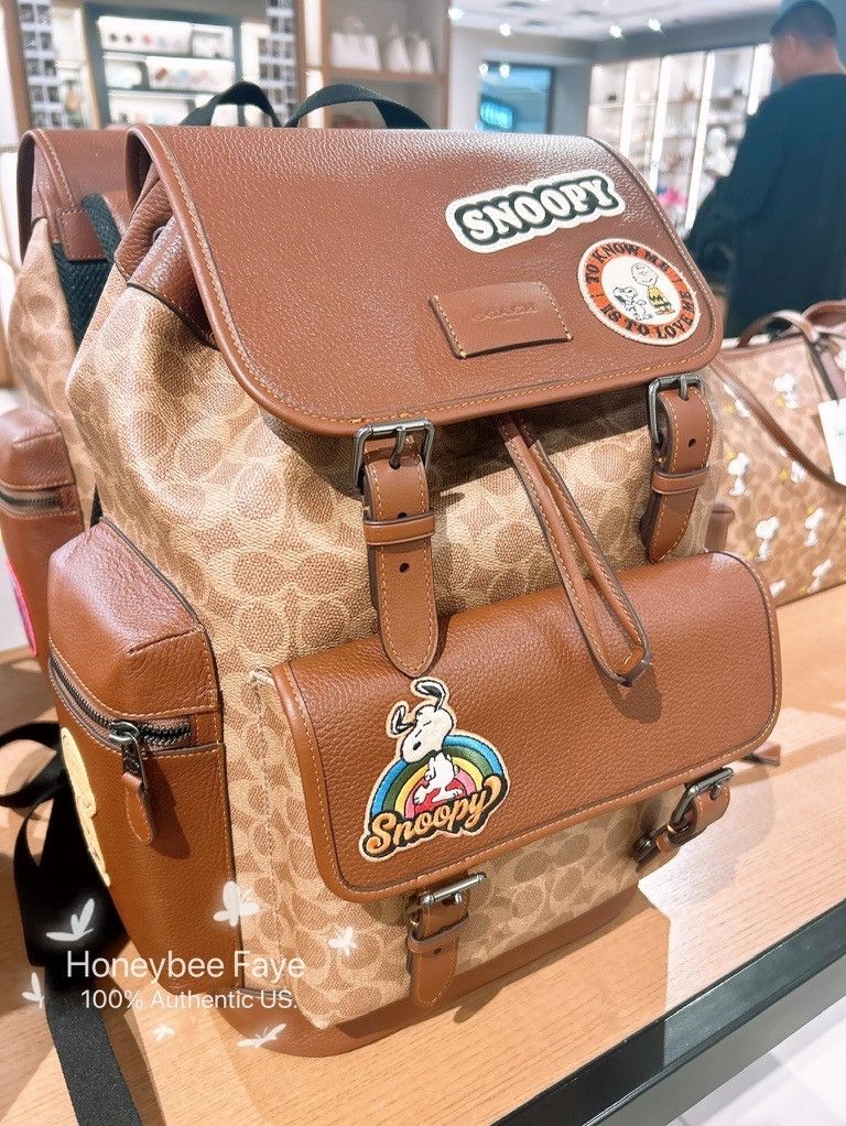 Coach MEN's Coach X Peanuts Sprint Backpack With Patches CBI44 Size ONE SIZE - 2 Thumbnail