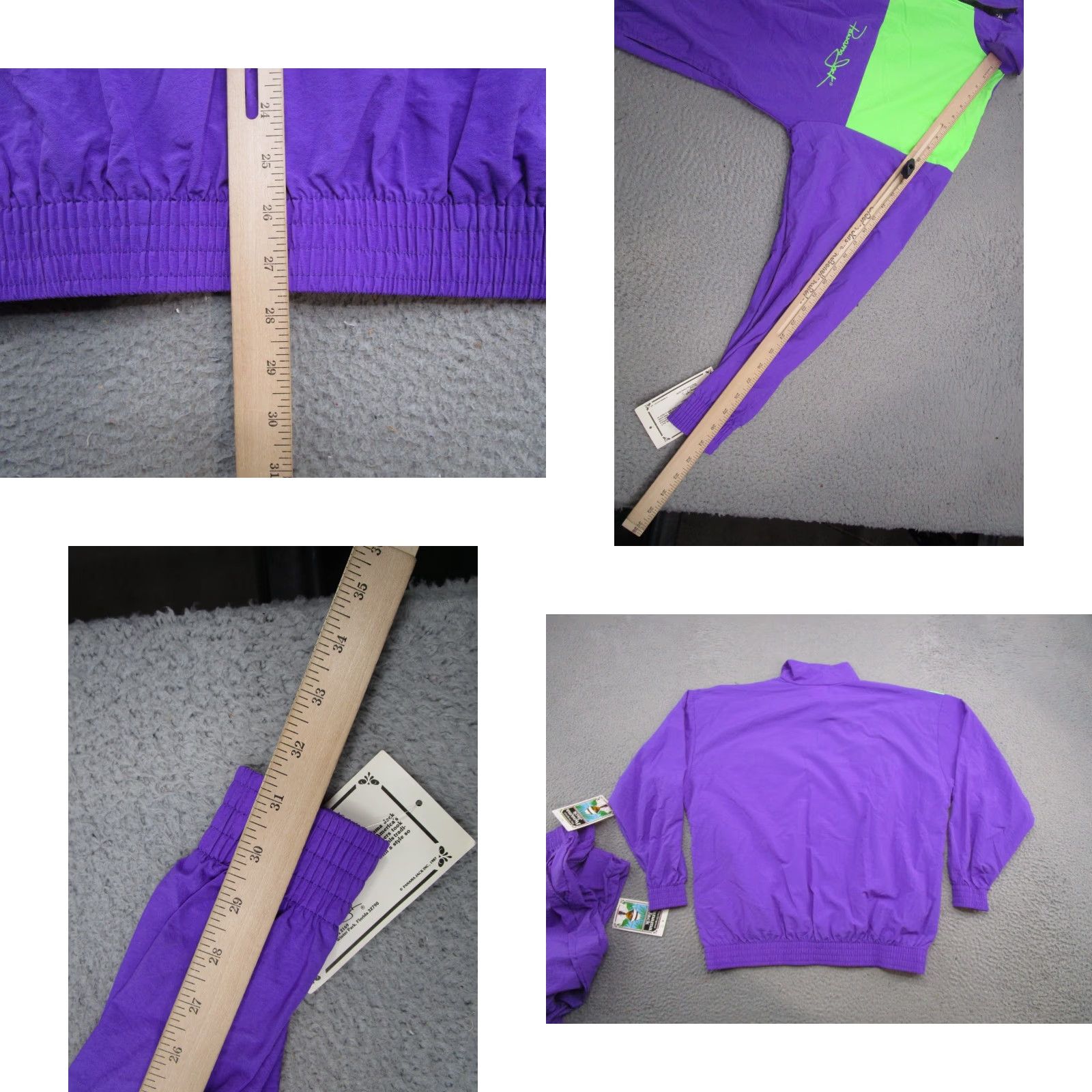 Panama Jack VINTAGE Panama Jack Tracksuit Set - Tracksuit, Jacket, Pants - Men - Size M - Purple - 80s/90s - 100% Nylon - NEW Size 40R - 8 Thumbnail
