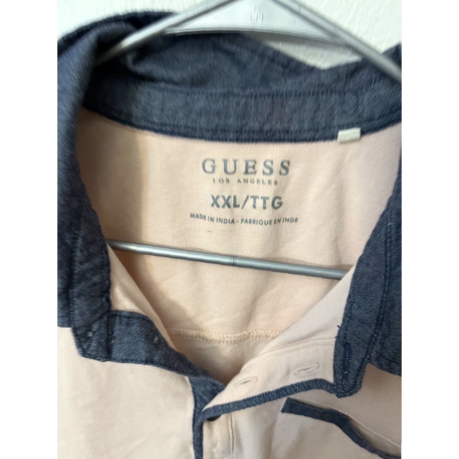 Guess GUESS Polo Shirt Mens XXL Peach Short Sleeve Cotton Casual Flaw Los Angeles Size US XXL / EU 58 / 5 - 2 Thumbnail