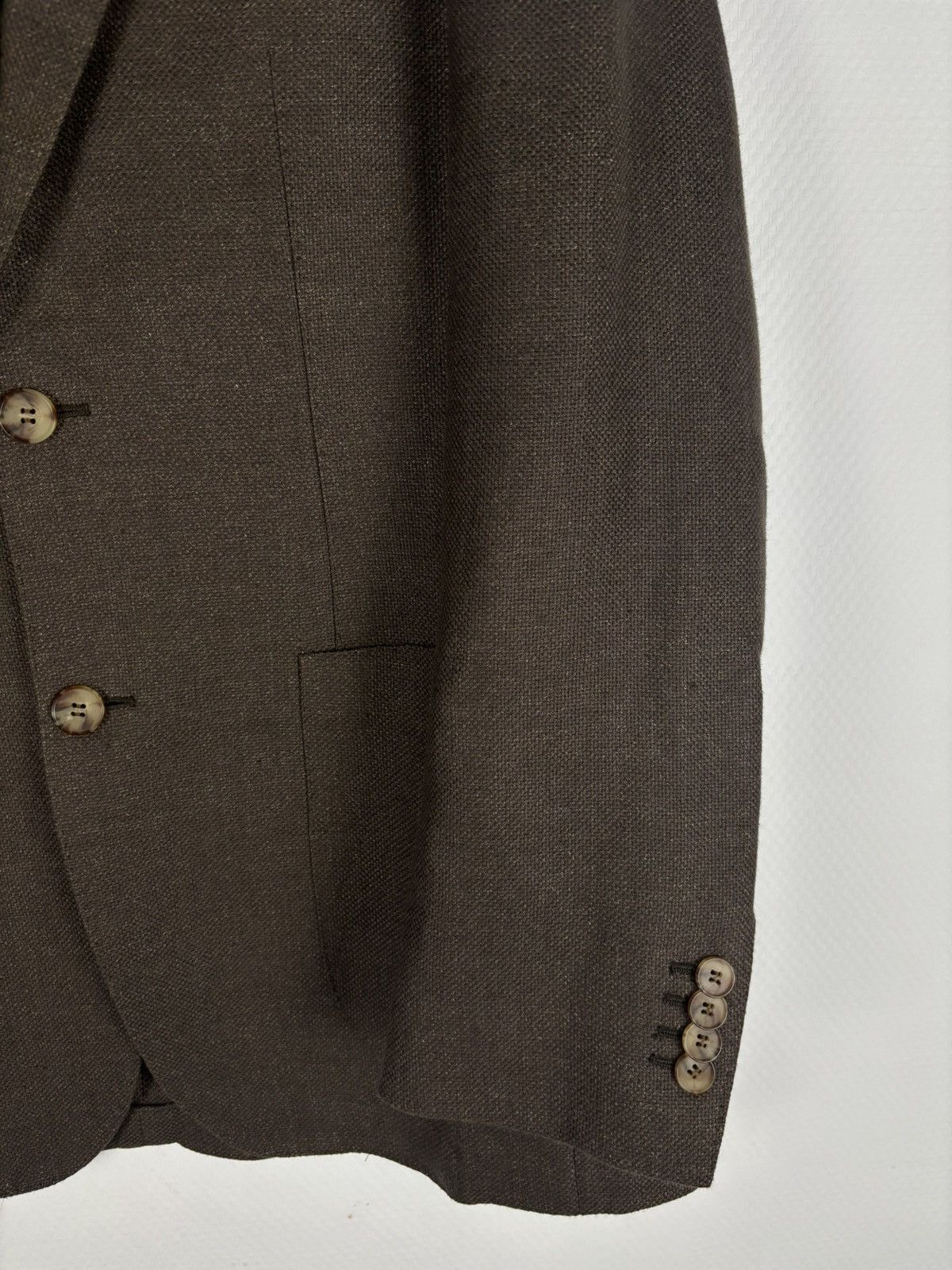 Suitsupply Marling Evans Havana Patch-HL Linen-Wool Casual Sport Blazer Coat Jacket Size 48S - 5 Thumbnail