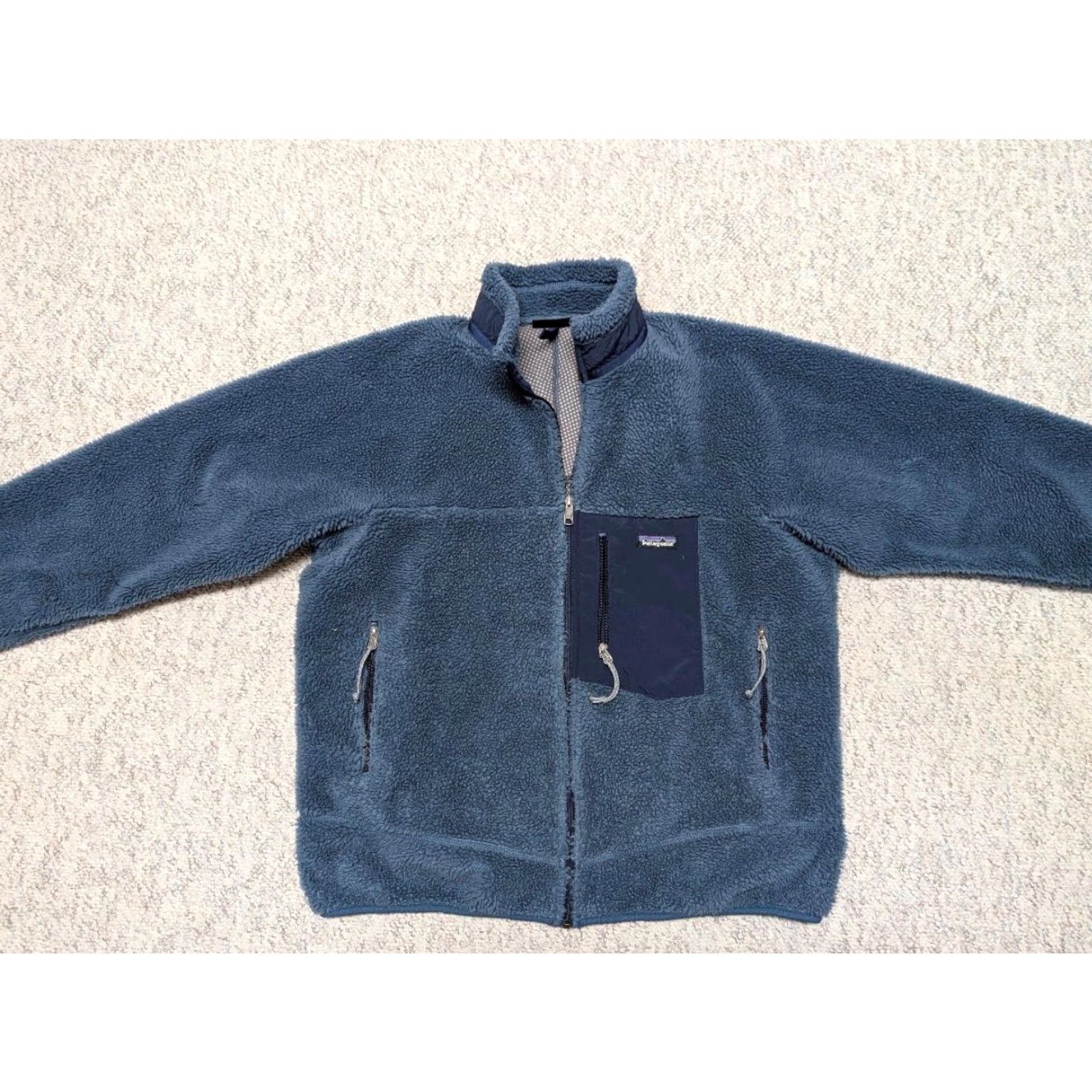 Patagonia VINTAGE Patagonia Jacket XL Mens USA Made Blue Deep Pile Fleece RETRO-X Deep Pile Fleece Jacket 1999 Size US XL / EU 56 / 4 - 7 Thumbnail