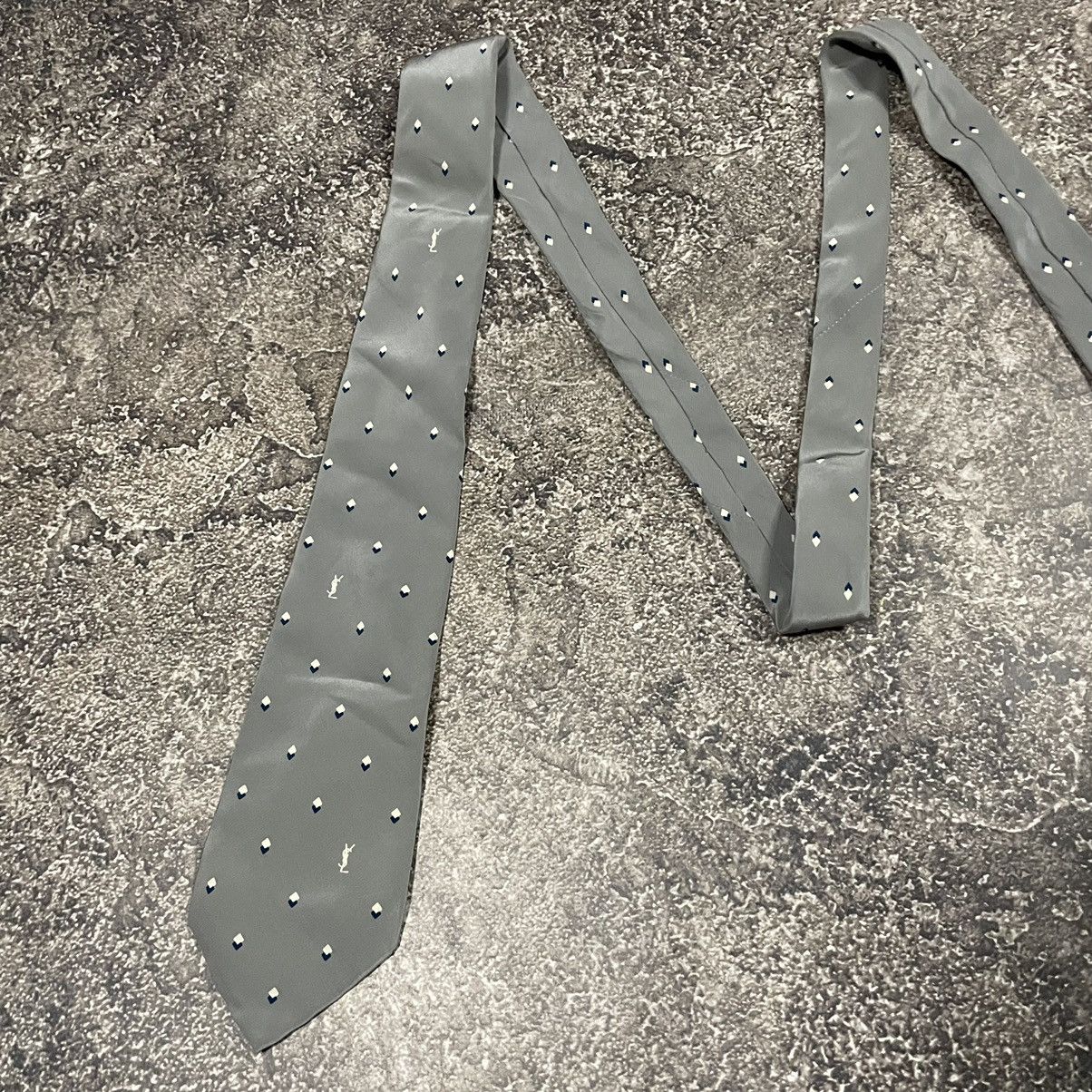 Vintage × Yves Saint Laurent Rare Vintage Monogram Yves Saint Laurent Tie 90’s Size ONE SIZE - 4 Thumbnail