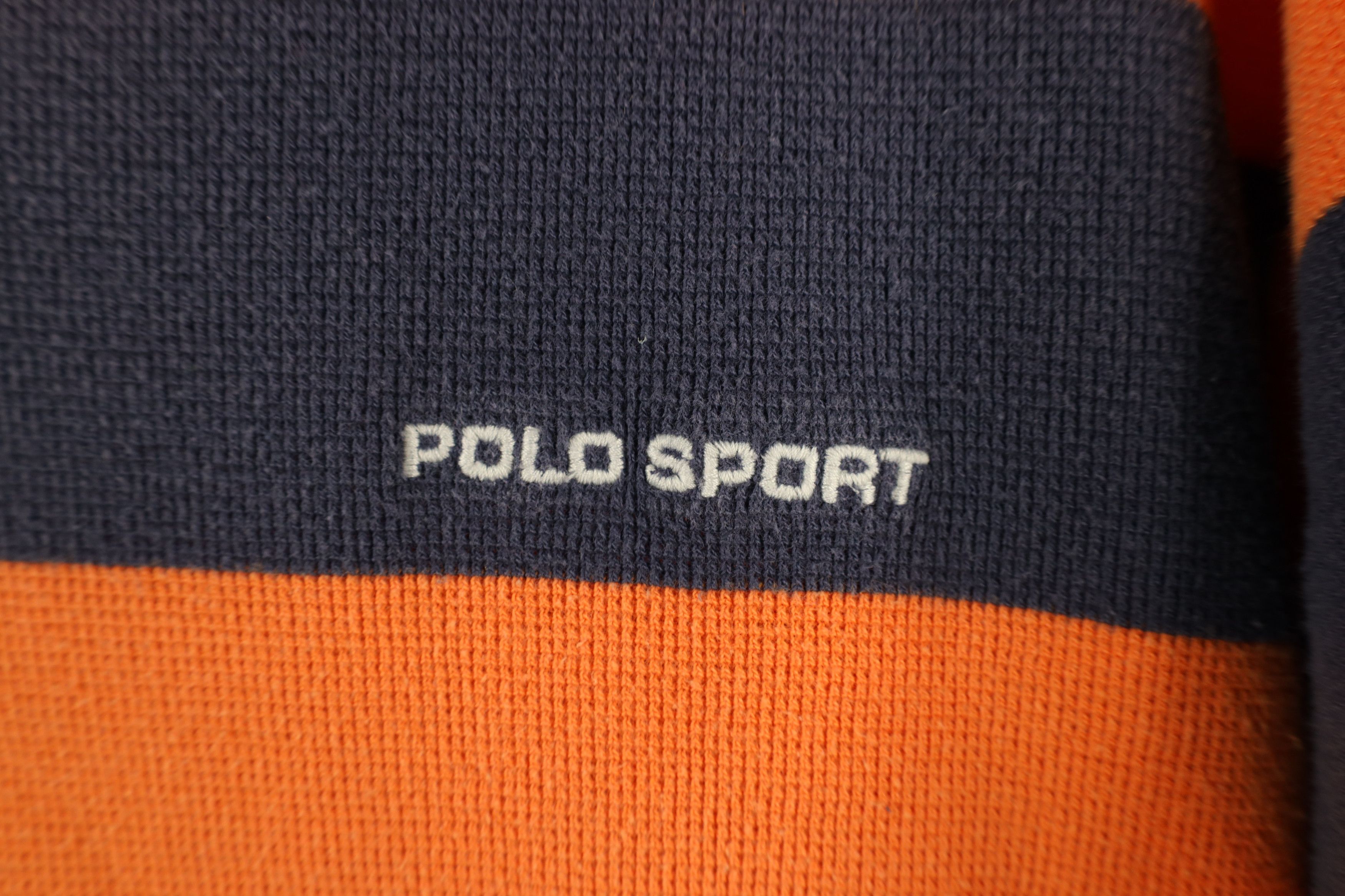 Ralph Lauren × Vintage Vintage 90s Polo Sport Ralph Lauren Thermal Knit Polo Shirt Size US L / EU 52-54 / 3 - 4 Thumbnail