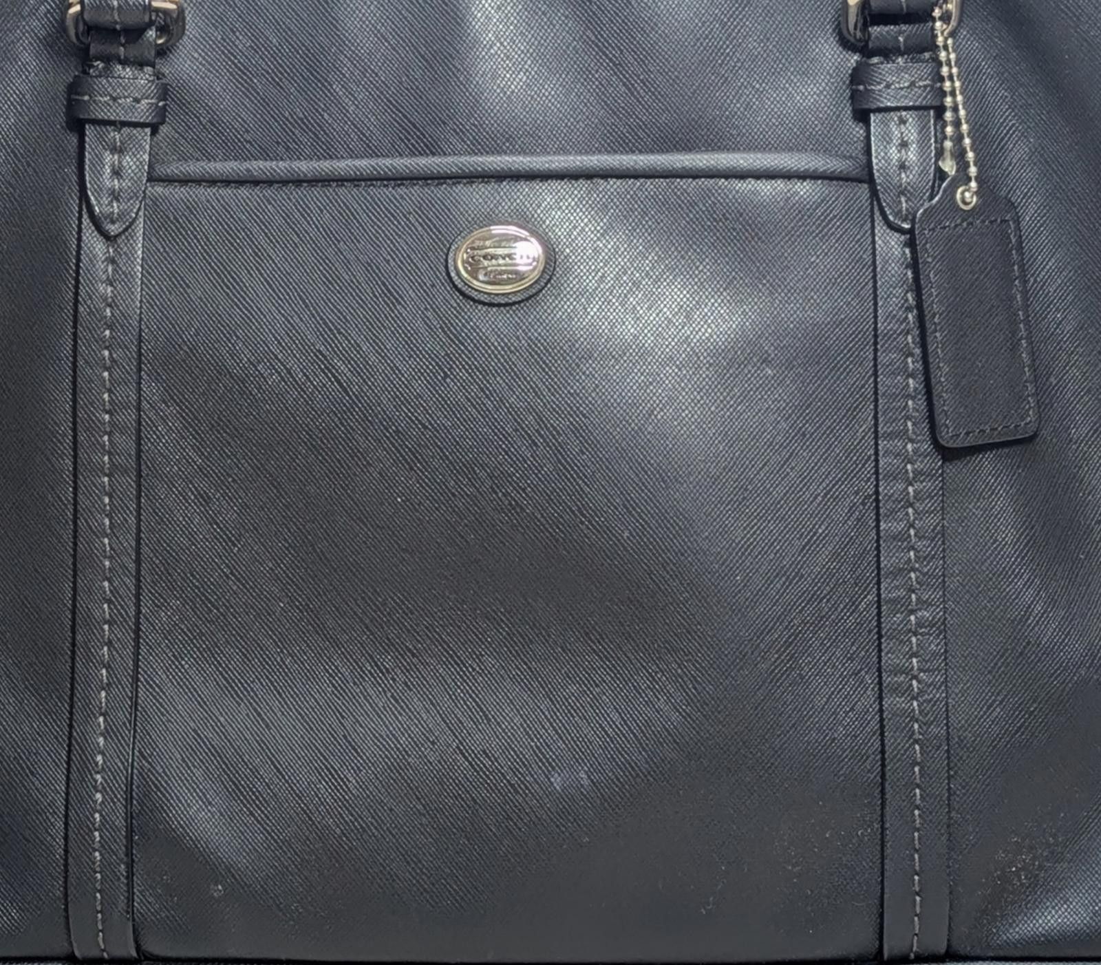 Coach Coach Peyton Jordan Satchel Bag Black Saffiano Leather Size ONE SIZE - 2 Thumbnail