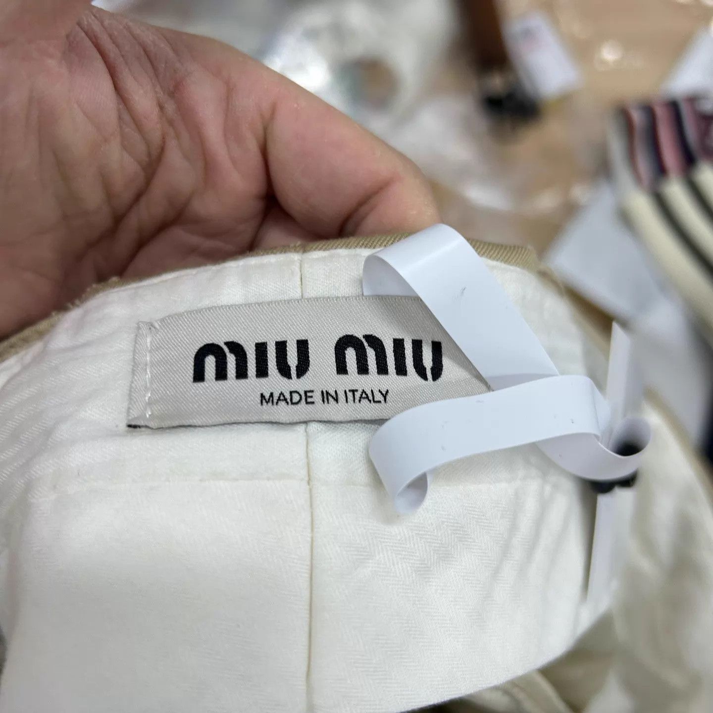 Miu Miu MIU MIU Khaki English 3D Embroidered Logo Skirt Size 38 Size 26" / US 2 / IT 38 - 4 Thumbnail