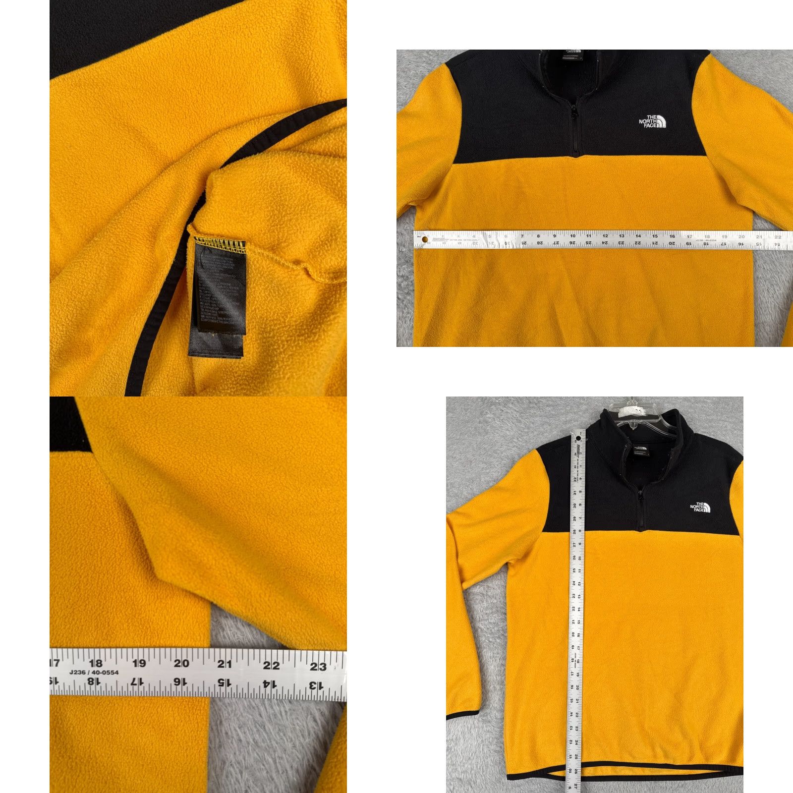 The North Face The North Face Sweater Womens Large Yellow 1/4 Zip Pullover Polyester Fleece Size L / US 10 / IT 46 - 8 Thumbnail