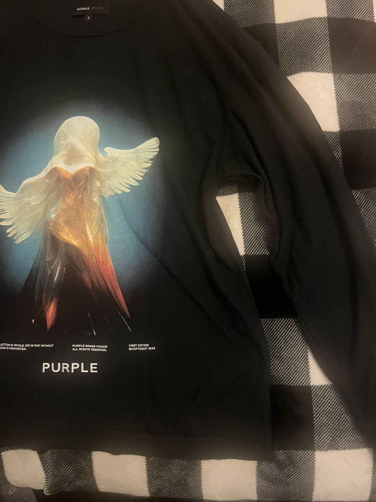 Purple Brand Angel Long Sleeve Graphic T-Shirt Size US S / EU 44-46 / 1 - 2 Thumbnail