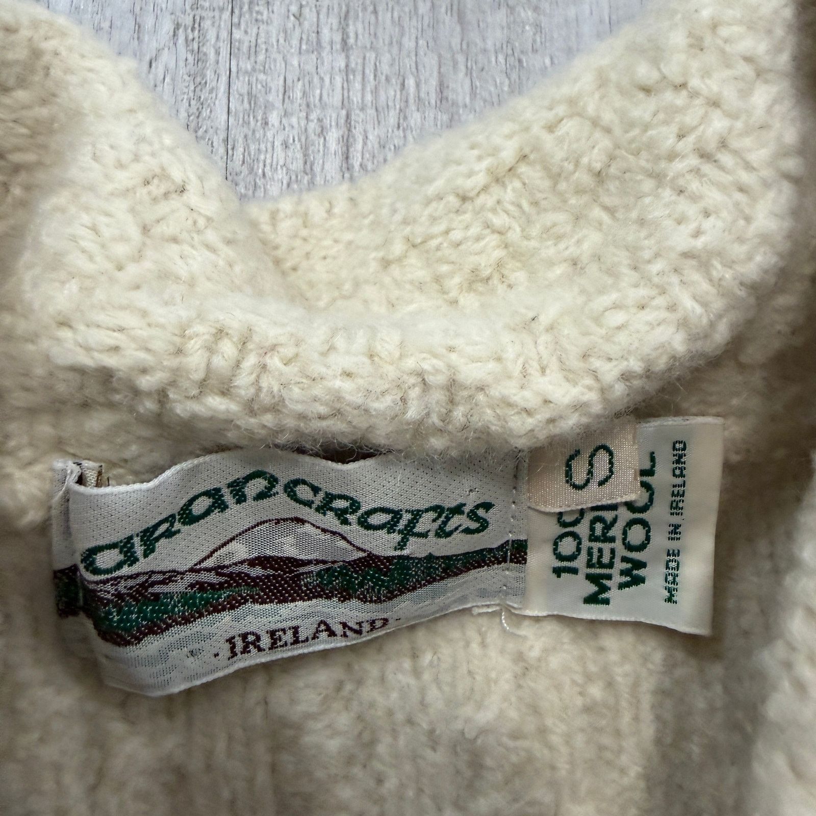 Vintage Original Aran Co Knit Coat Cardigan Sweater Women's Small Size S / US 4 / IT 40 - 6 Thumbnail