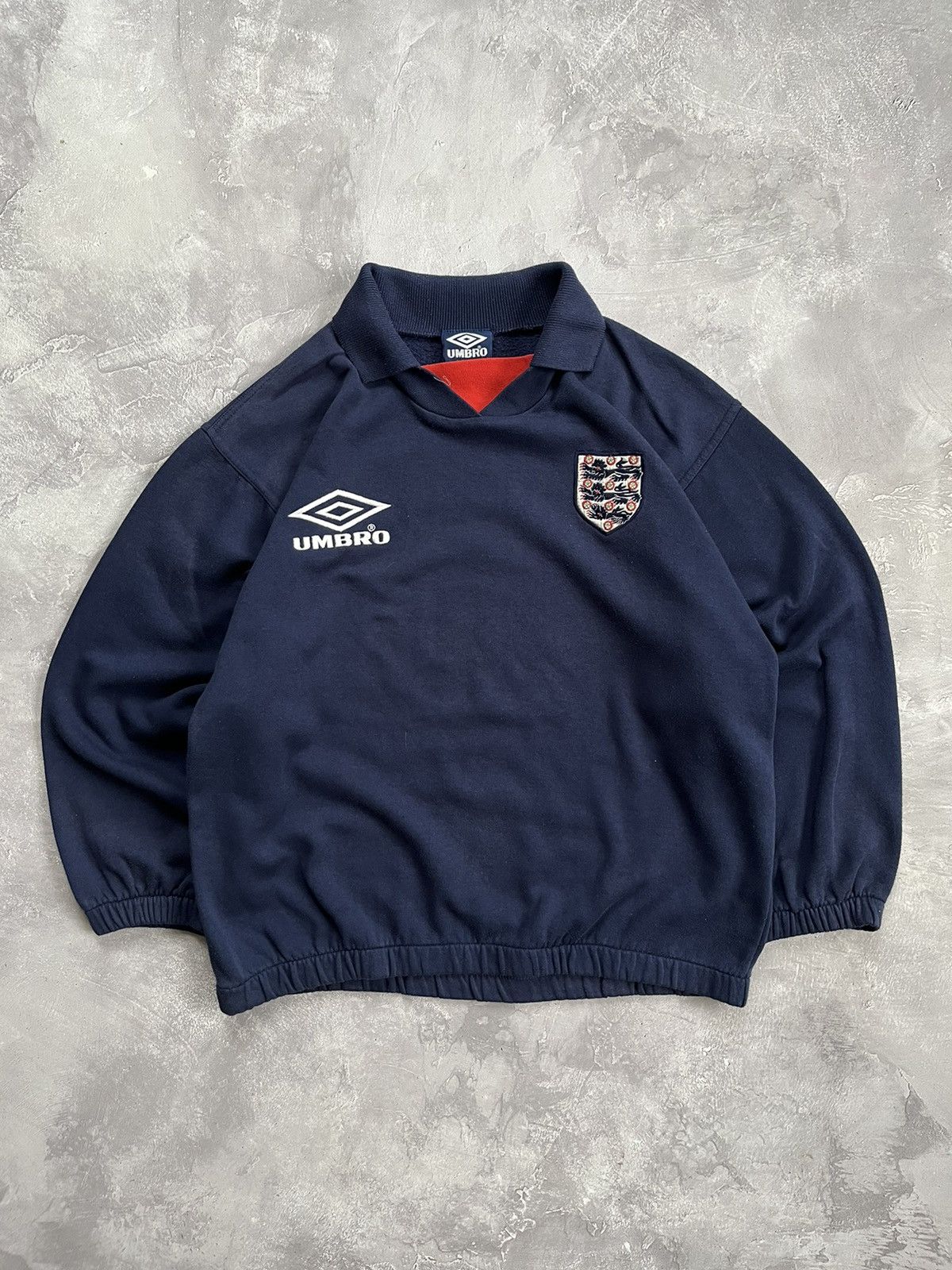 Vintage Umbro England Soccer Sweatshirt Home Kit Training