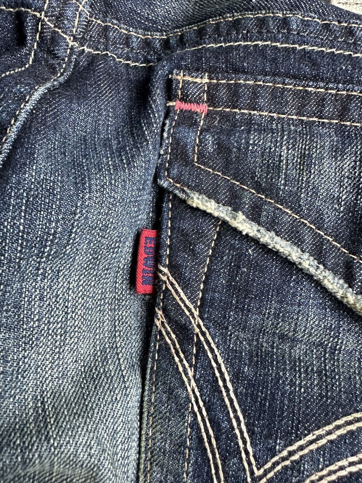 Edwin Vintage Edwin 503 Blue Trip Flare Washed Denim D383 Size US 28 / EU 44 - 9 Thumbnail