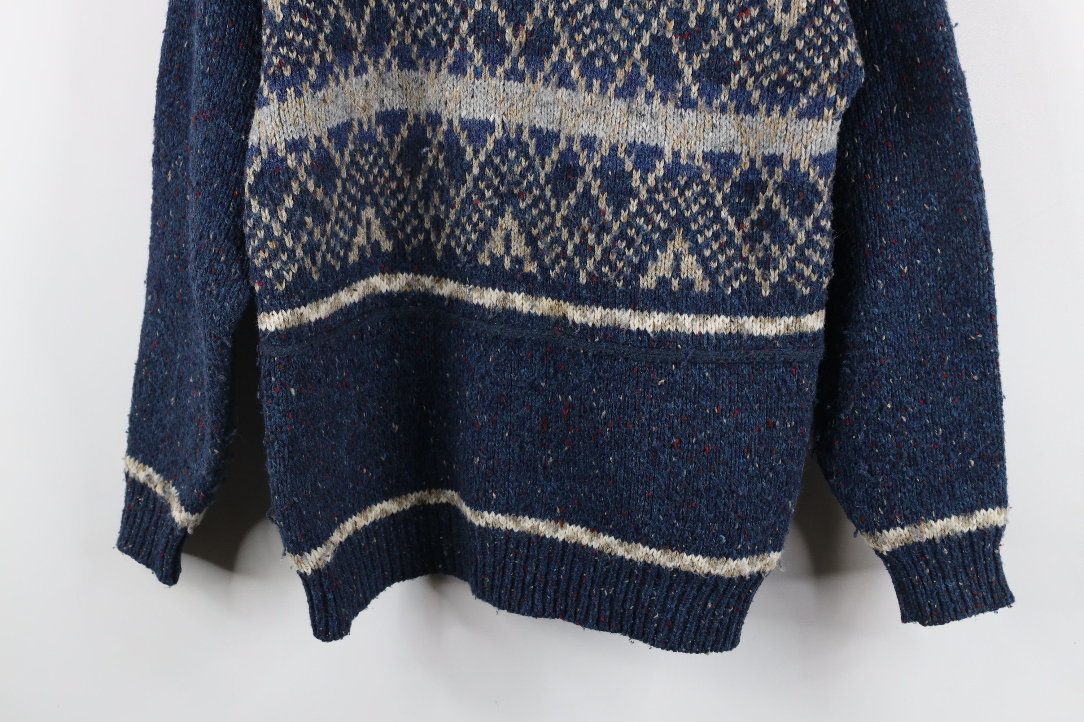 Vintage Vintage 90s Streetwear Wool Blend Fair Isle Knit Sweater Size M / US 6-8 / IT 42-44 - 3 Thumbnail