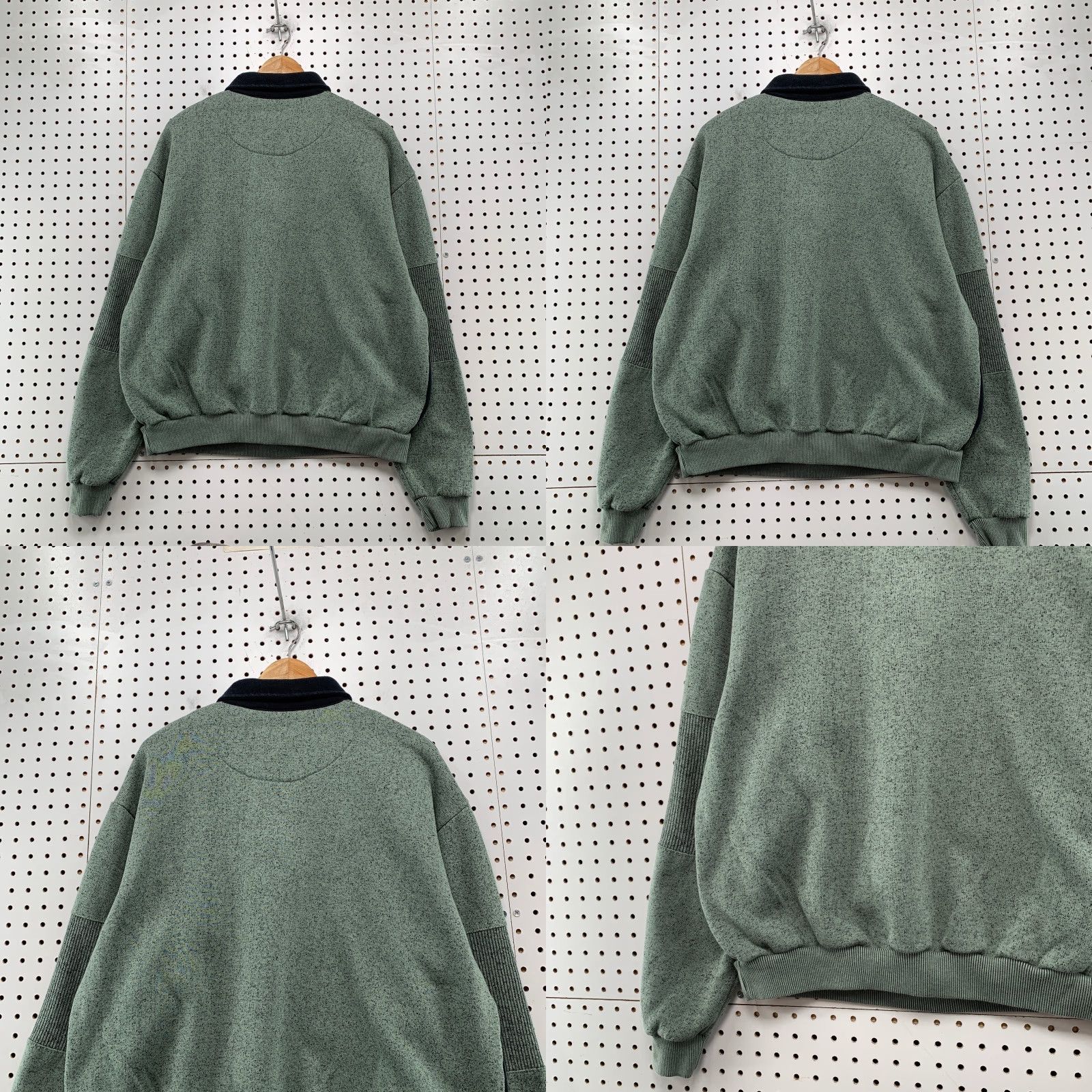 Vintage VINTAGE Classics by Palmland Fleece Collared Sweatshirt Mens XL Green Black Size US XL / EU 56 / 4 - 9 Thumbnail