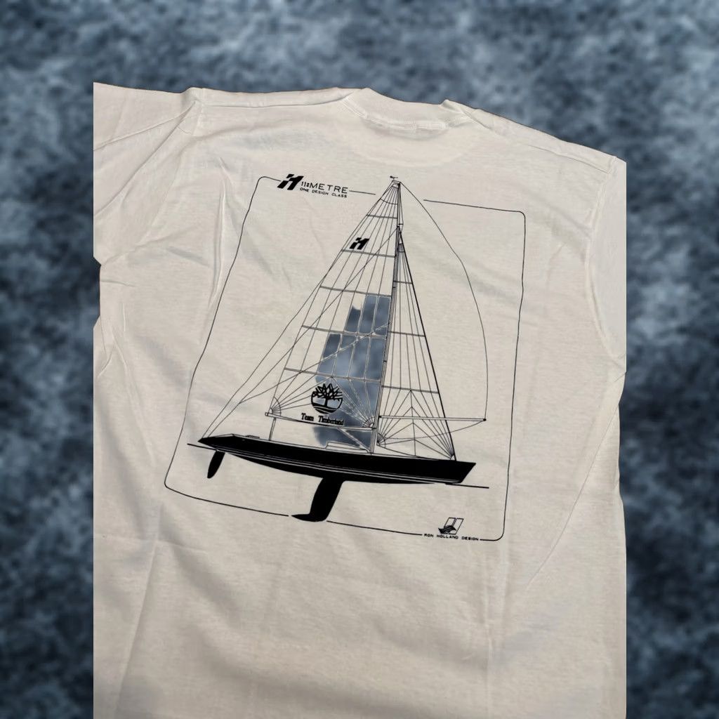 Timberland VINTAGE Timberland Sailing Ron Holland Design T Shirt XL White Mens Art Ocean 90s Size US XL / EU 56 / 4 - 1 Thumbnail