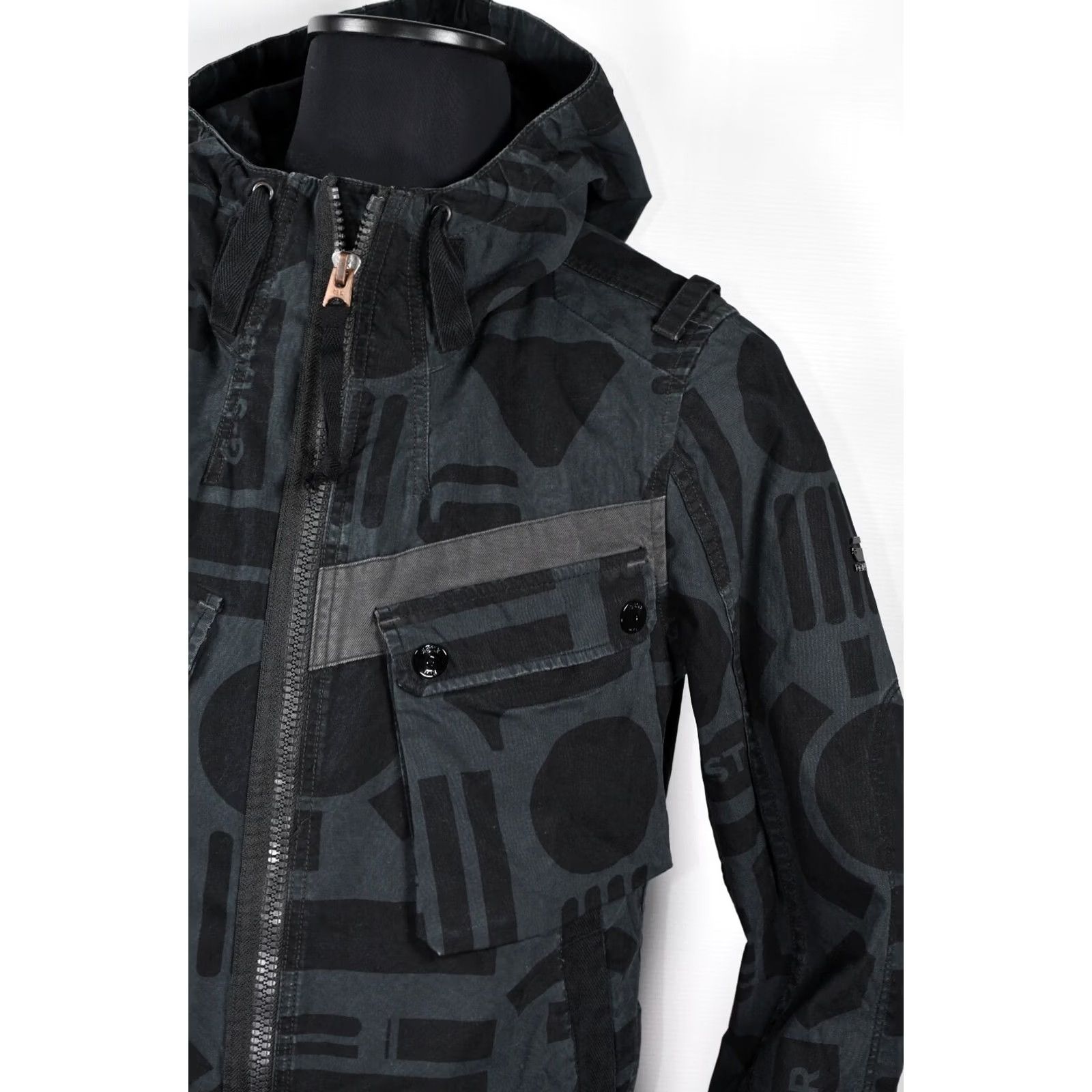 G-Star G-Star RAW UTILITY HDD JACKET M Gray Canvas Hooded Jacket Mens Regular Size M Size US M / EU 48-50 / 2 - 7 Thumbnail