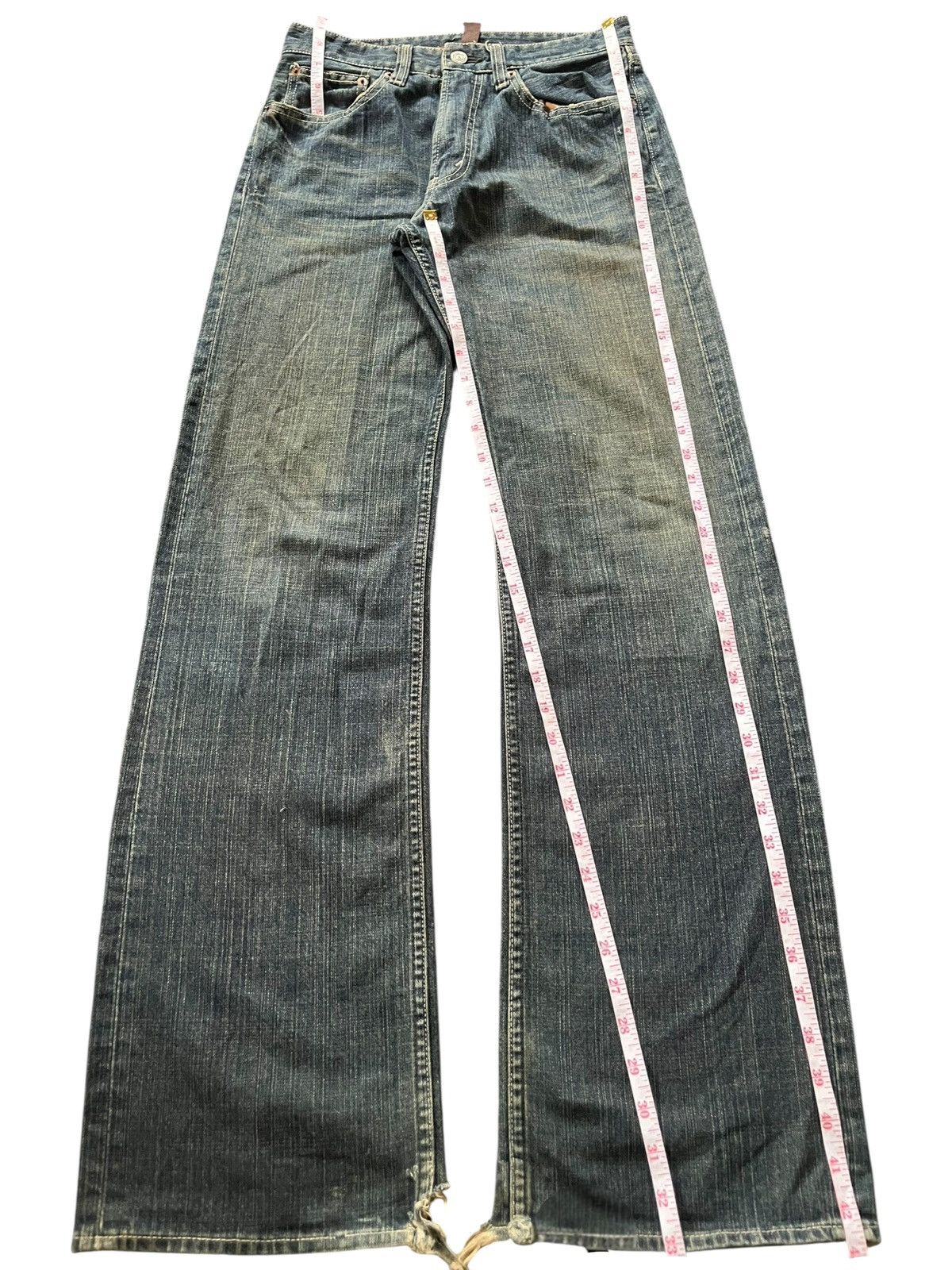 Hysteric Glamour Vintage Japanese Brand Mud Wash Distress Flare Jeans Size 28" / US 6 / IT 42 - 7 Thumbnail