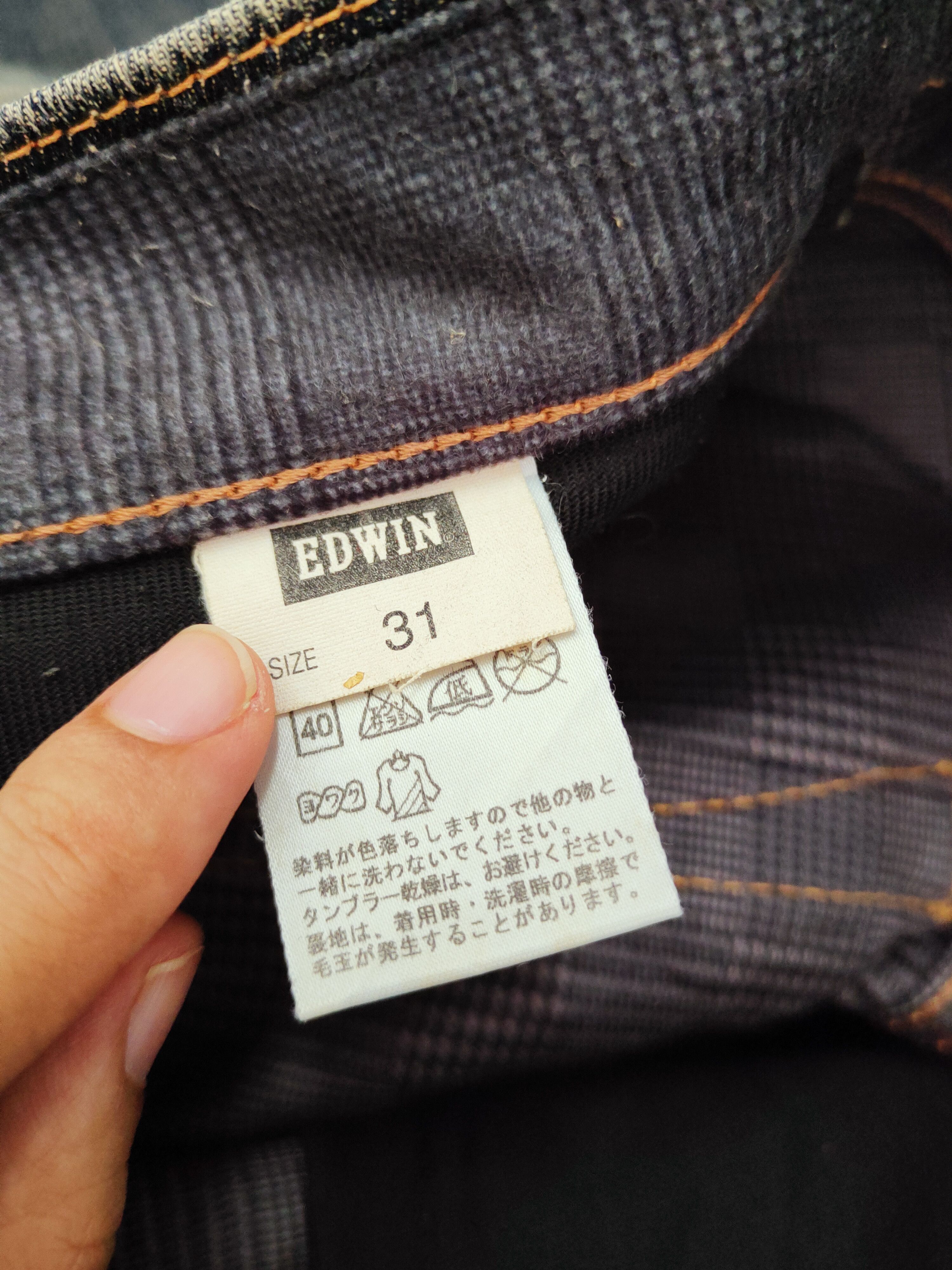Edwin Edwin Dark Blue Distressed Ripped Jeans #W534 Size US 32 / EU 48 - 15 Thumbnail