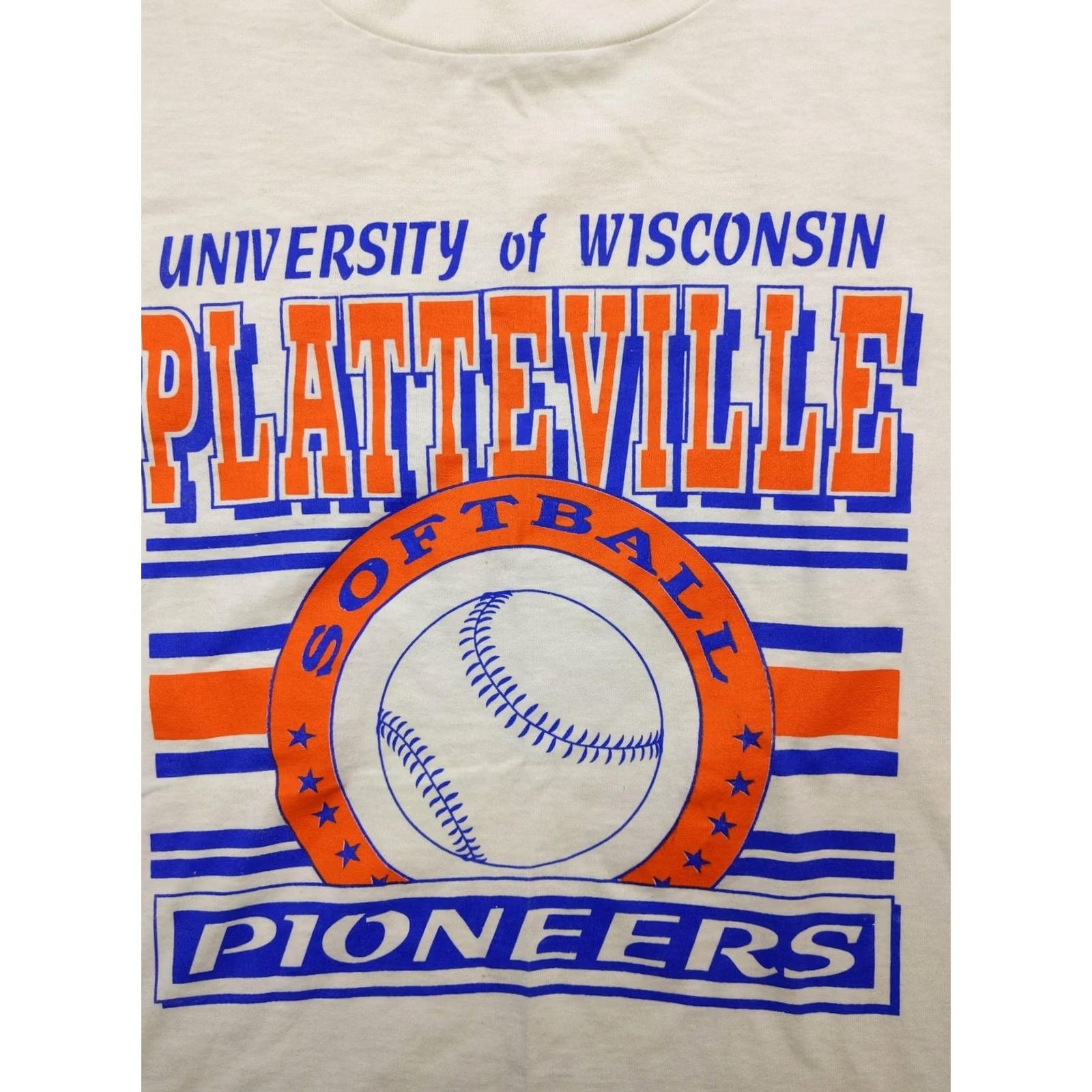 Fruit Of The Loom VINTAGE Fruit Of The Loom UW Platteville Softball Shirt XL Men Single Stitch USA Size US XL / EU 56 / 4 - 3 Thumbnail