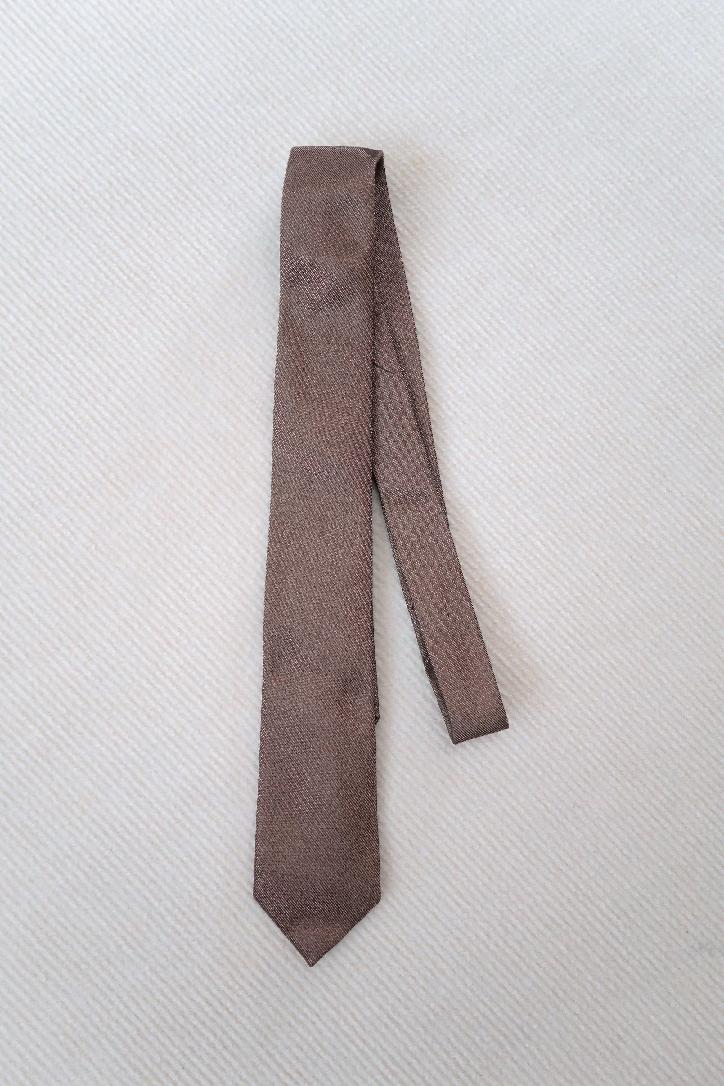 Prada Prada Rare Bronze Shimmer Silk Tie Size ONE SIZE - 6 Thumbnail