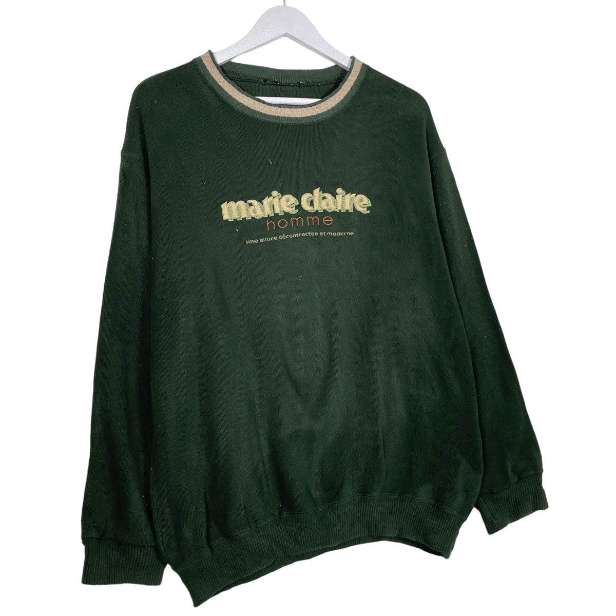 Designer × Japanese Brand × Vintage 🔥90s MARIE CLAIRE EMBROIDERY CREWNECK SWEATER Size US L / EU 52-54 / 3 - 3 Thumbnail