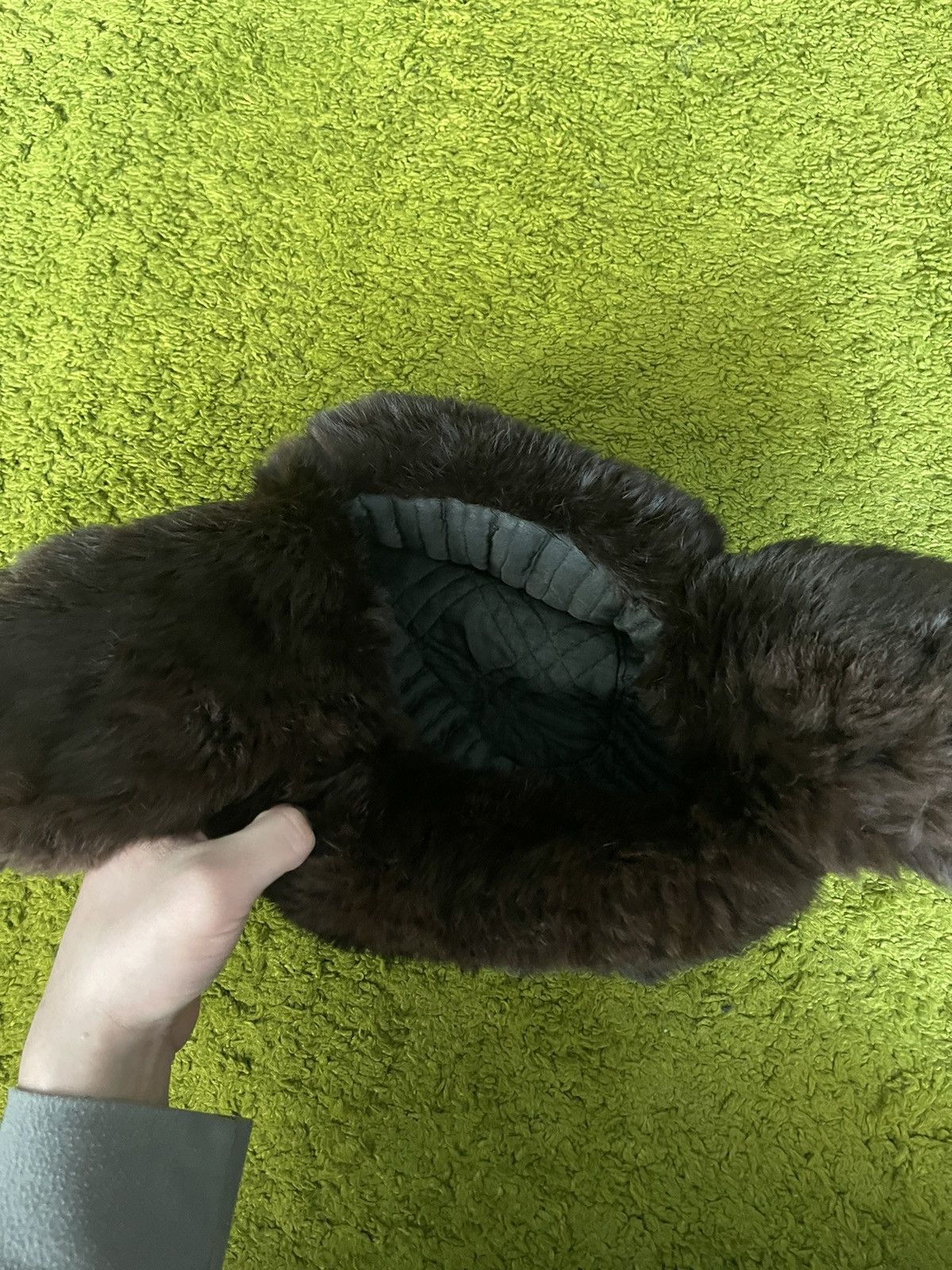 Cccp 1970s vintage Sovie Union made real fur Ushanka Trapper hat Size 32 - 6 Thumbnail
