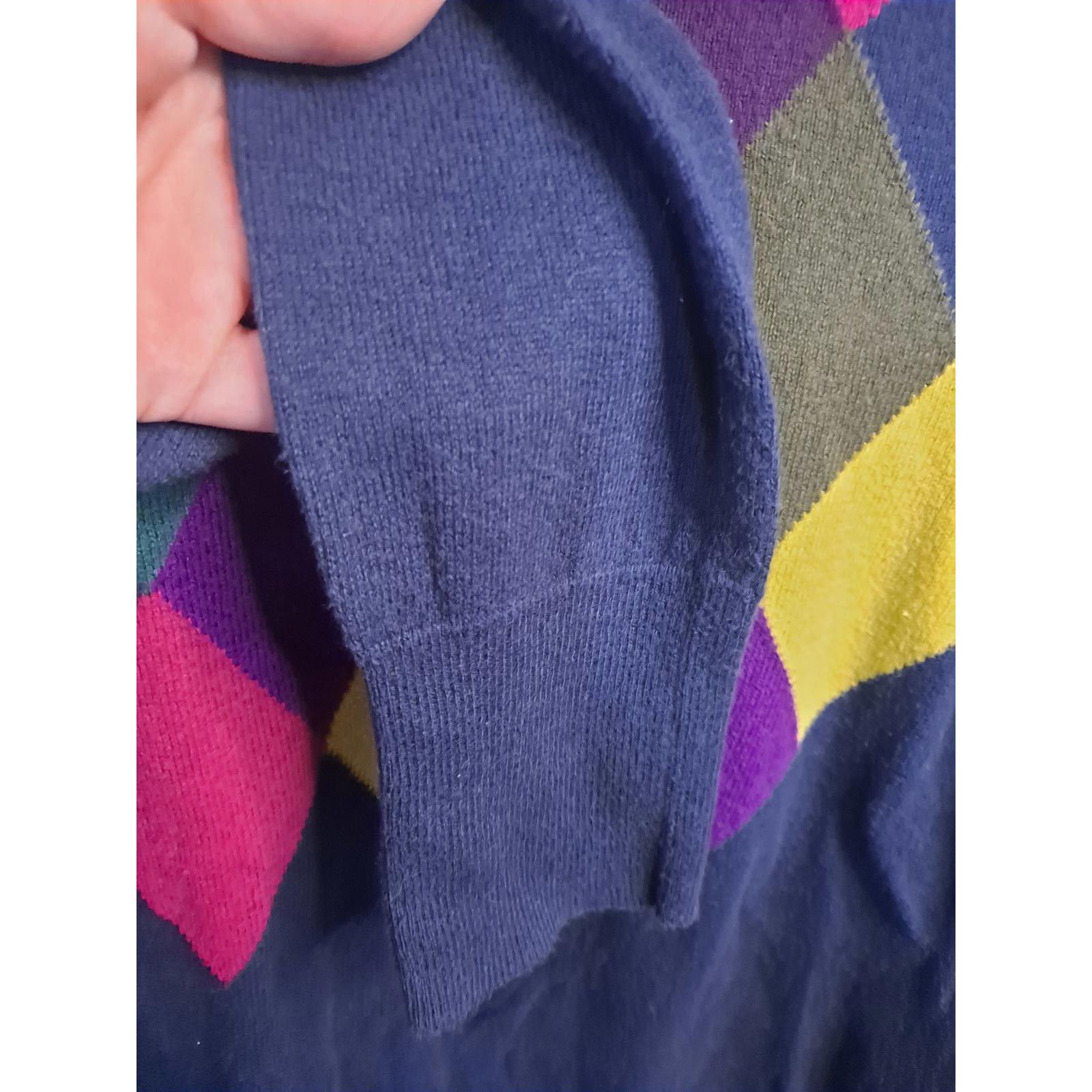 G.H. Bass & Co. GH Bass & Co Blue Colorful Argyle Sweater Size Medium Size US M / EU 48-50 / 2 - 6 Thumbnail