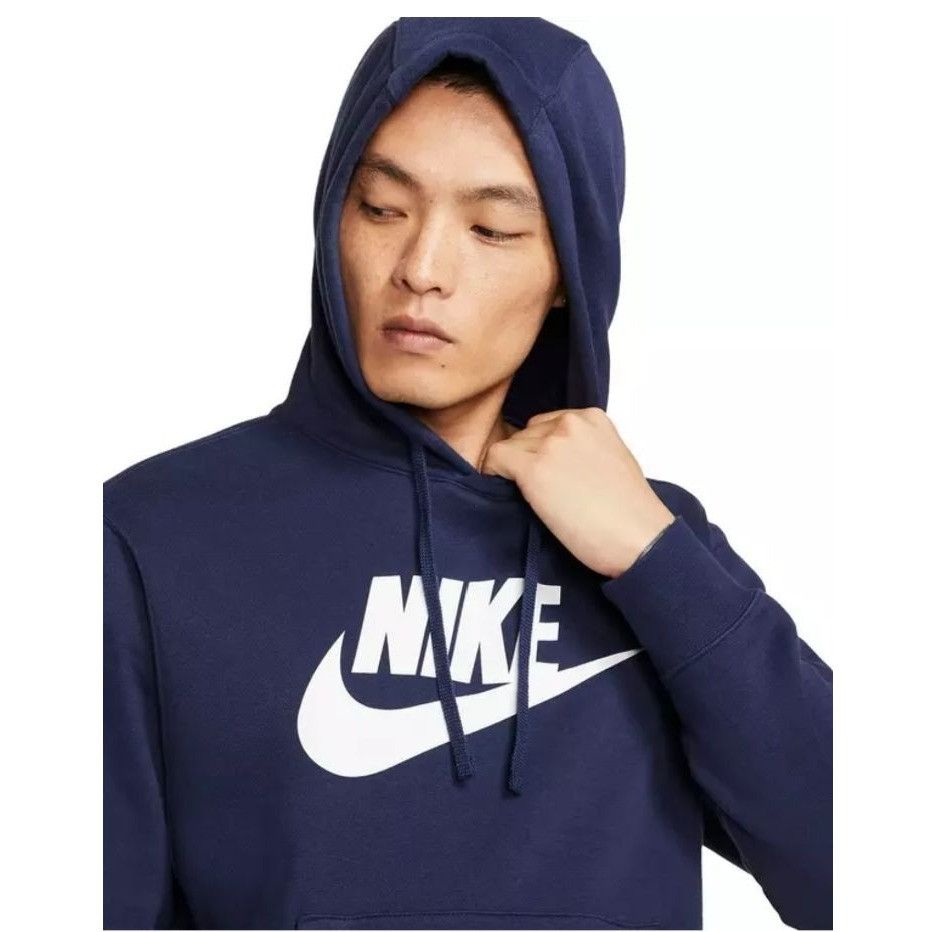 Nike Nike Club Fleece Logo Graphic Pullover Hoodie Sweatshirt Men Size US XL / EU 56 / 4 - 3 Thumbnail