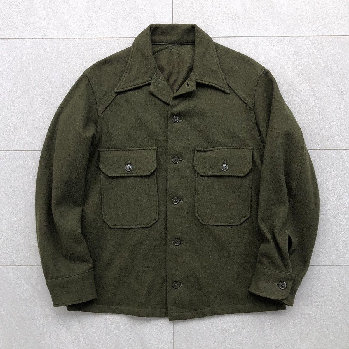 Vintage Vintage Authentic Us Military OG-108 Olive Wool Jacket Size US M / EU 48-50 / 2 - 7 Thumbnail