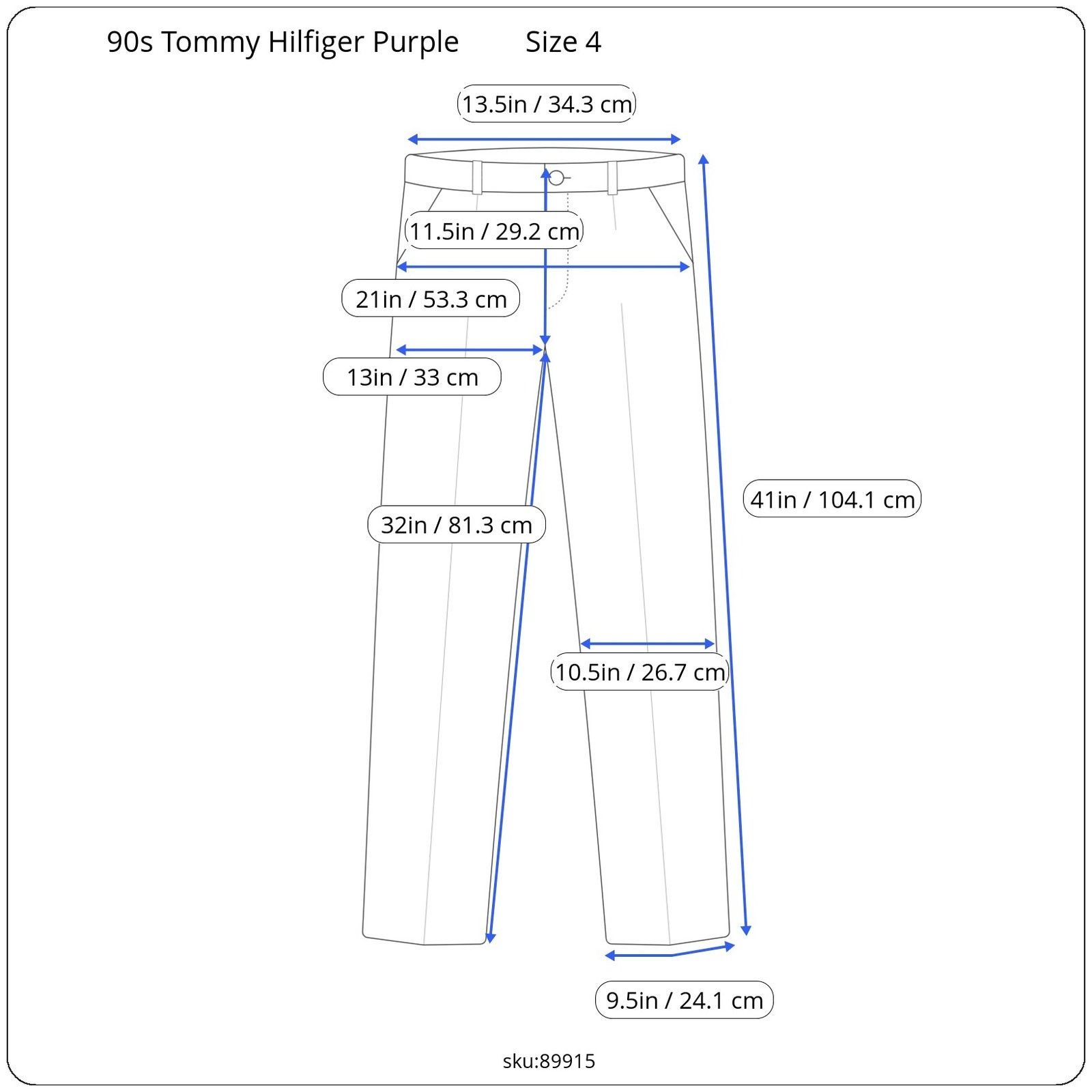 Tommy Hilfiger 90s Tommy Hilfiger Purple Velvet Wide Leg Pants 4 Size 27" / US 4 / IT 40 - 2 Thumbnail
