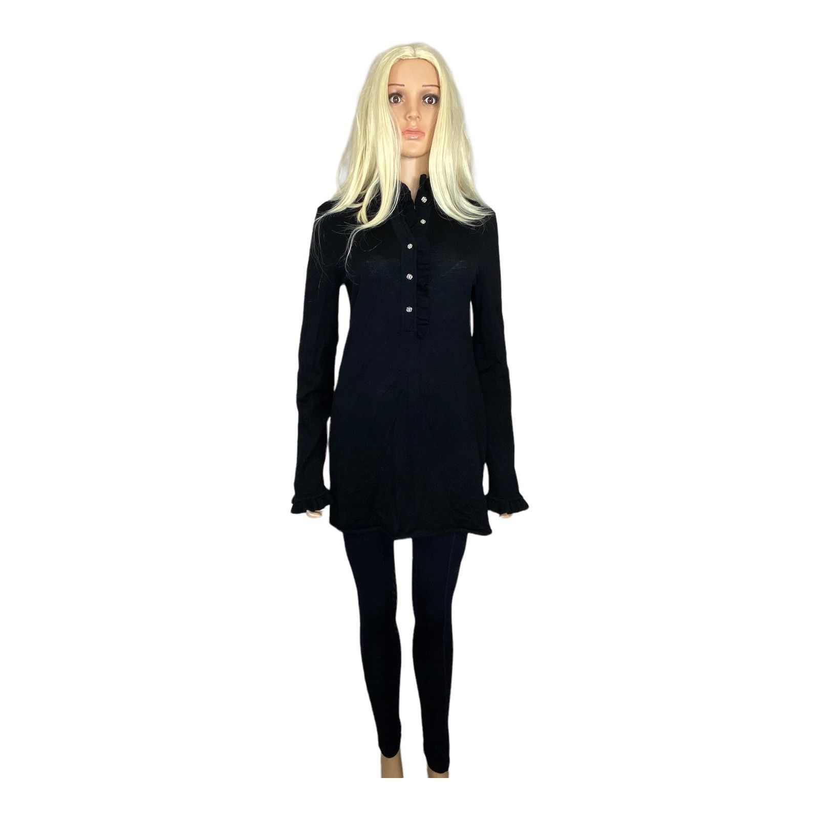 Tory Burch Tory Burch Wool Pullover Tunic Sweater Buttons Black Medium Size M / US 6-8 / IT 42-44 - 12 Thumbnail