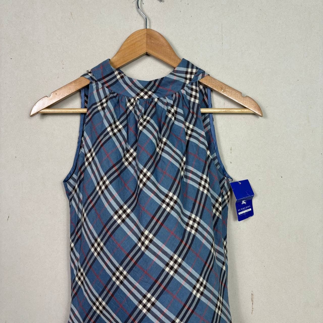 Burberry NWT Burberry Blue Label Plaid Tie Neck Top Size 36 Y2K Japan Size S / US 4 / IT 40 - 3 Thumbnail