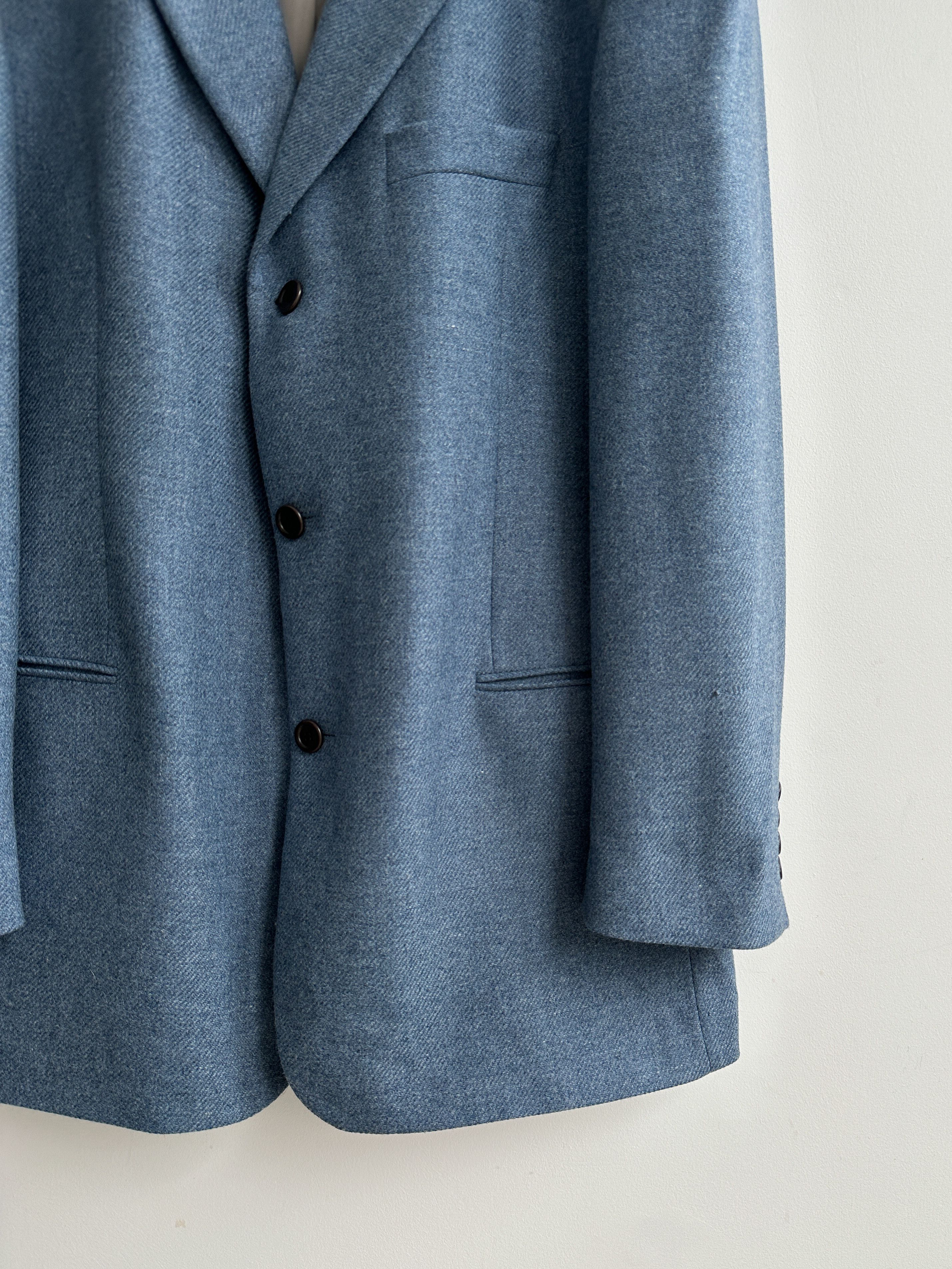 Hugo Boss Vintage Hugo Boss Loro Piana Blue Blazer Size 48R - 6 Thumbnail