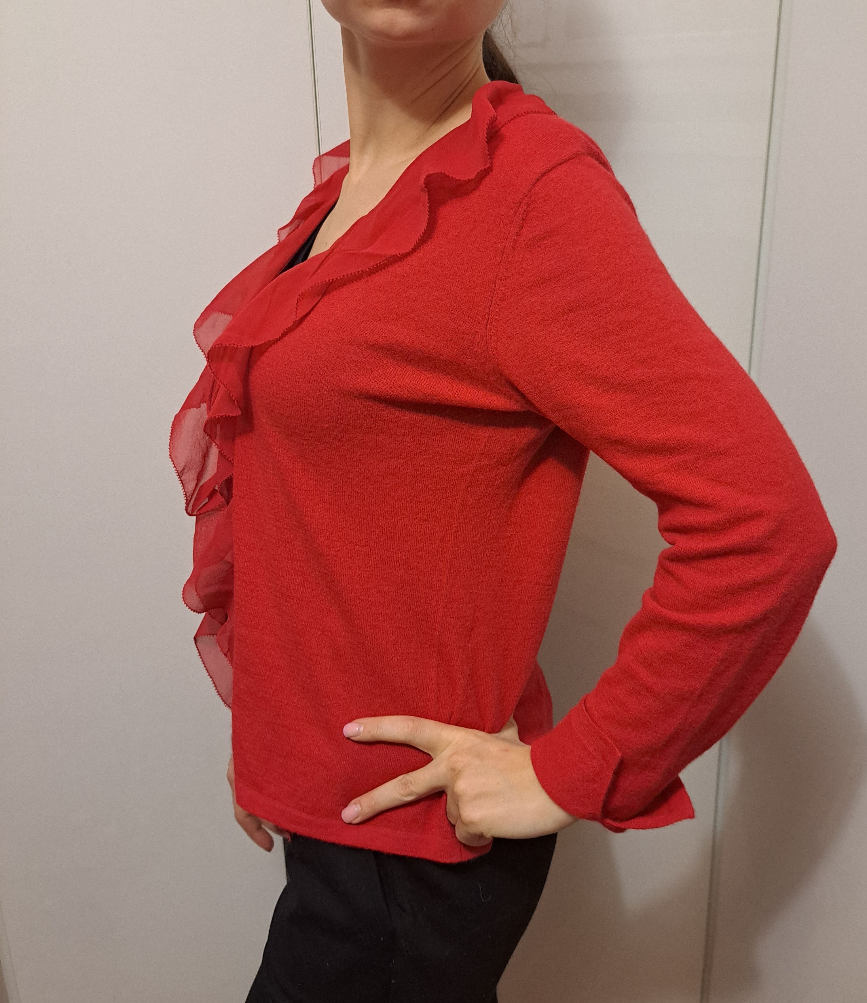 Vintage Fenn Write Manson red cardigan. Angora silk, S Size S / US 4 / IT 40 - 6 Thumbnail