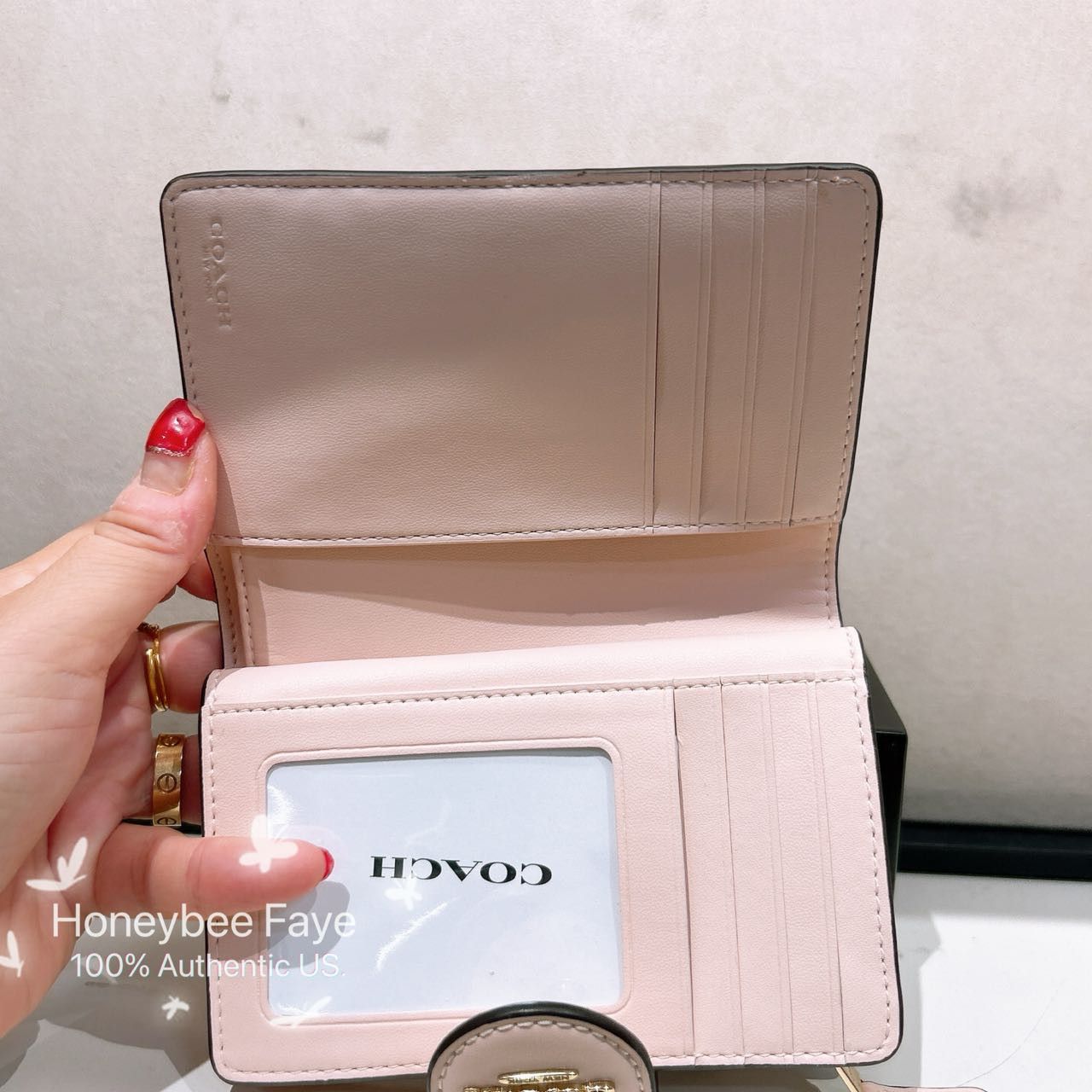 Coach Medium Corner Zip Wallet With Rosette Print CZ343 Size ONE SIZE - 4 Thumbnail