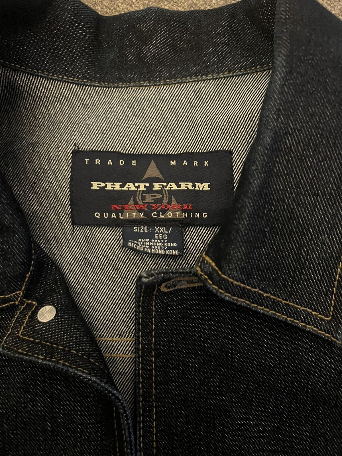 Phat Farm Vintage 90’s Phat Farm Blue Denim Jean Jacket Size US XXL / EU 58 / 5 - 4 Thumbnail